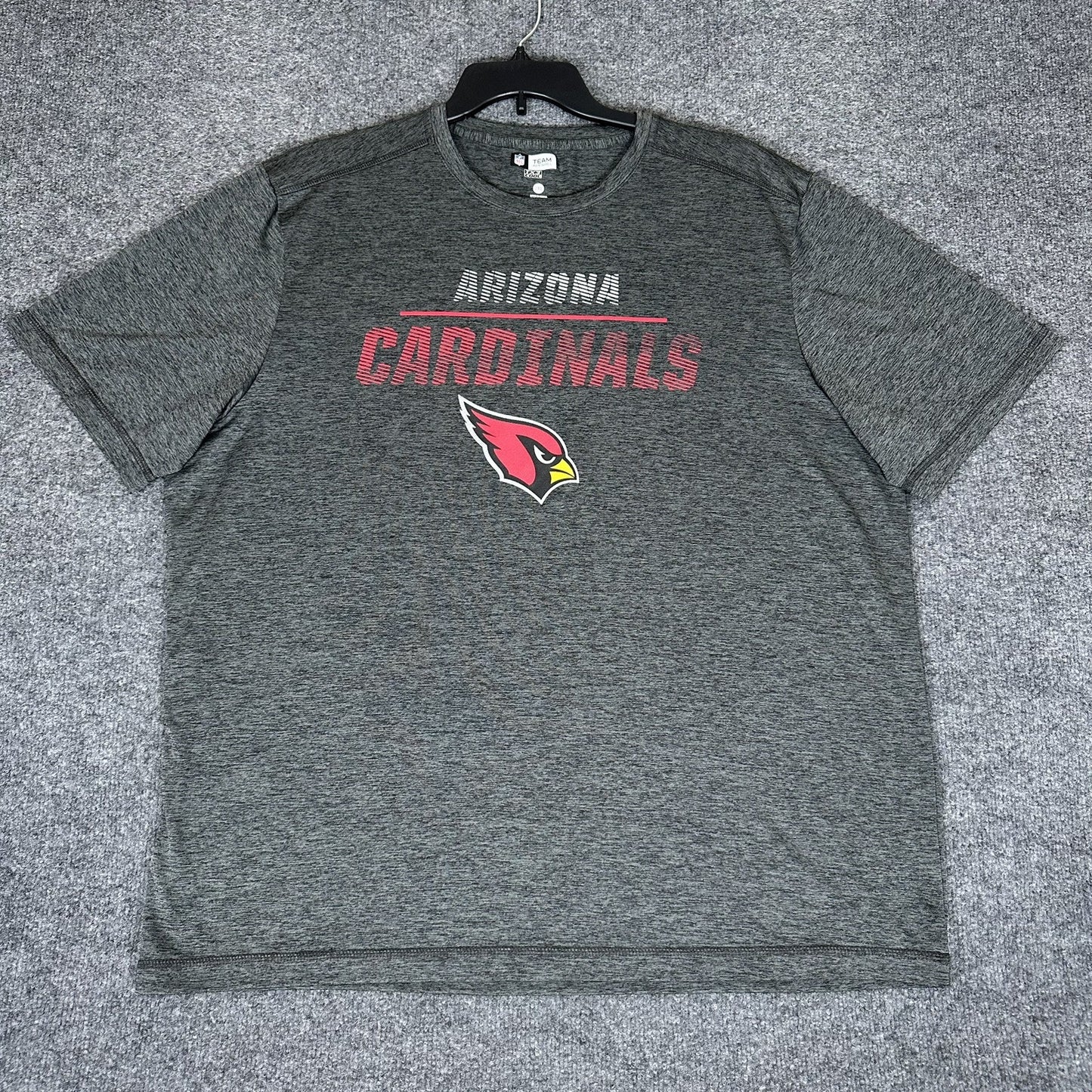 Arizona Cardinals Shirt Men 2XL Grey NFL Football Short Sleeve Performance Adult
