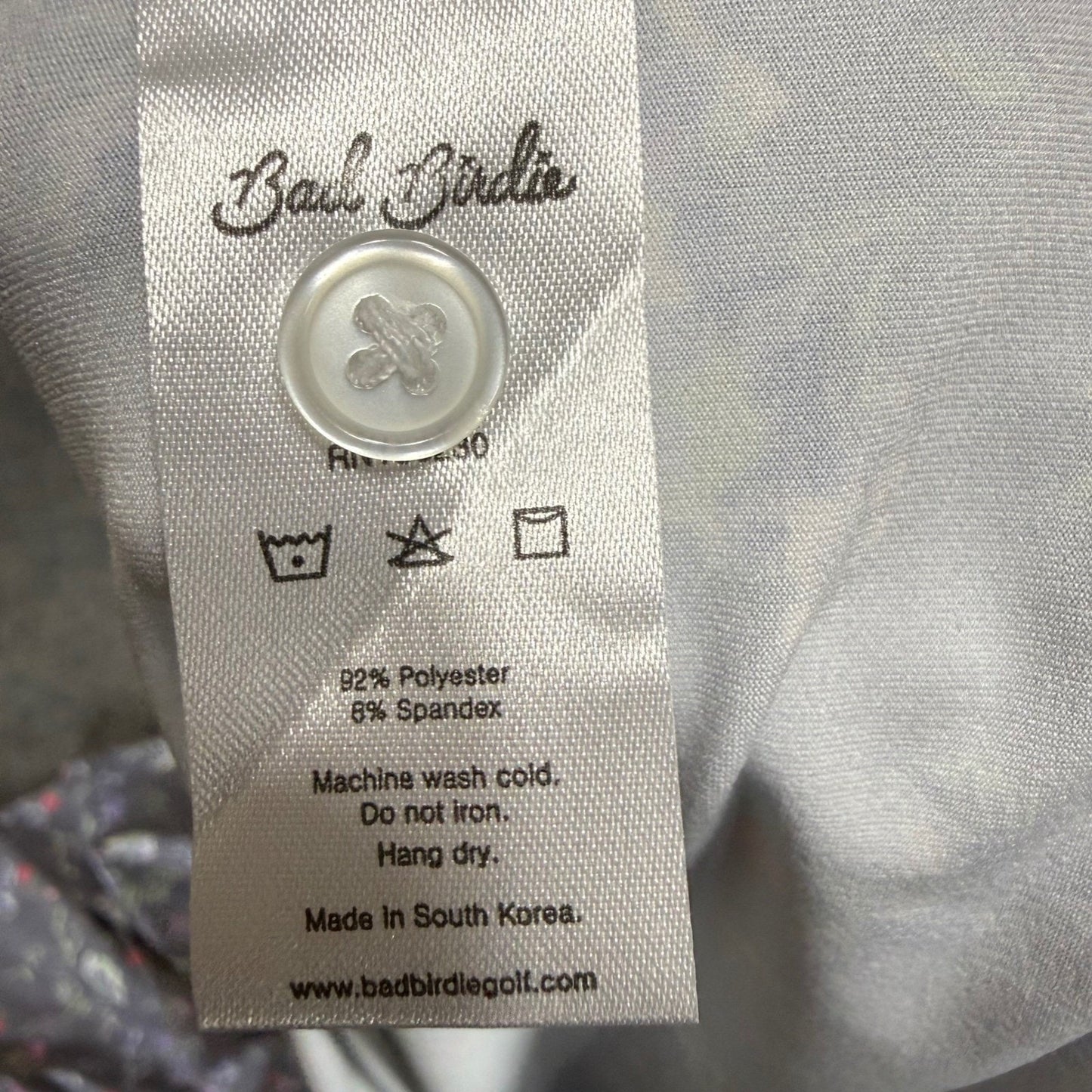 Bad Birdie Golf Polo Shirt Mens 2XL Floral Short Sleeve Performance Athletic Top