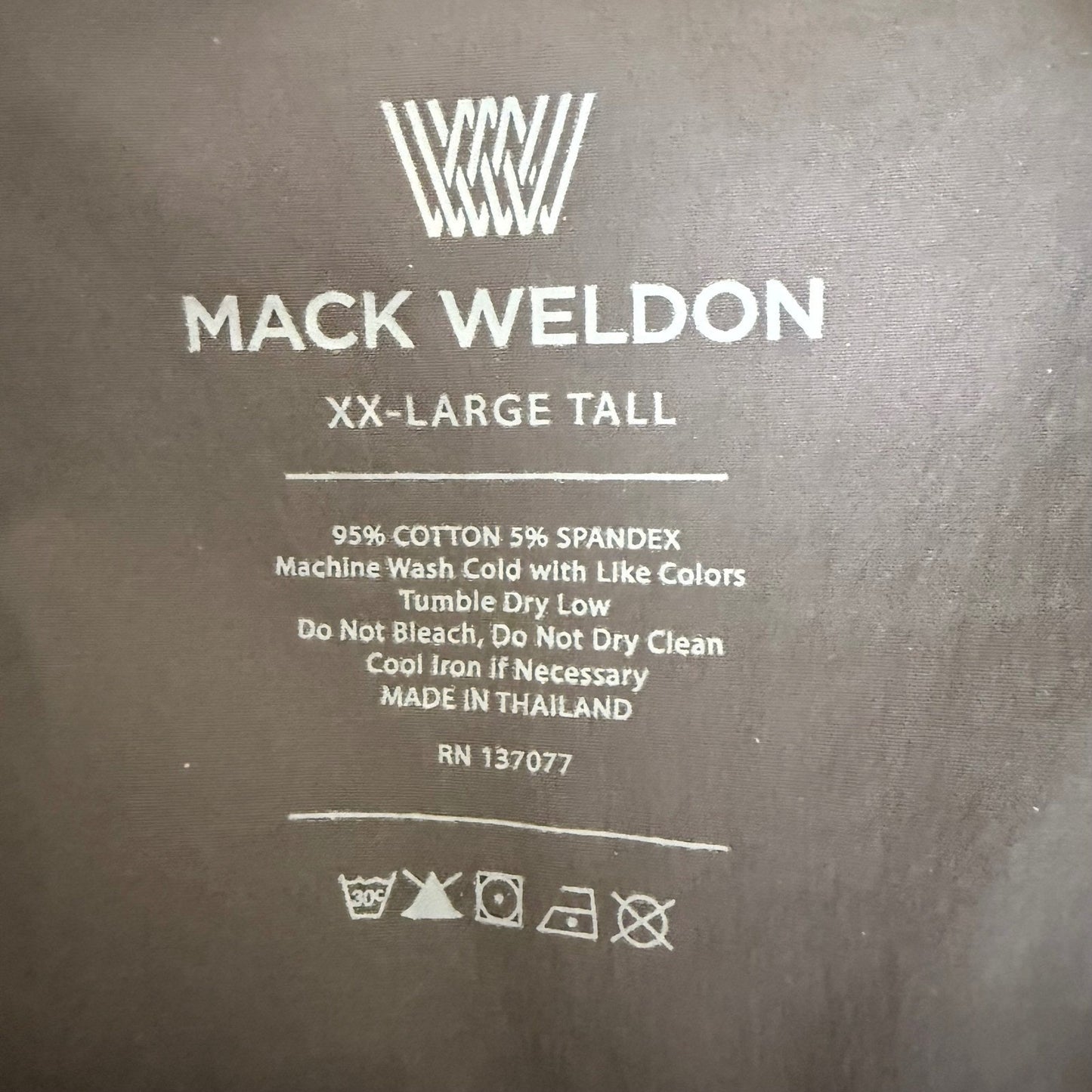Mack Weldon Ace Sweatpants Mens XXL Tall Gray Joggers Stretch Lounge Athletic