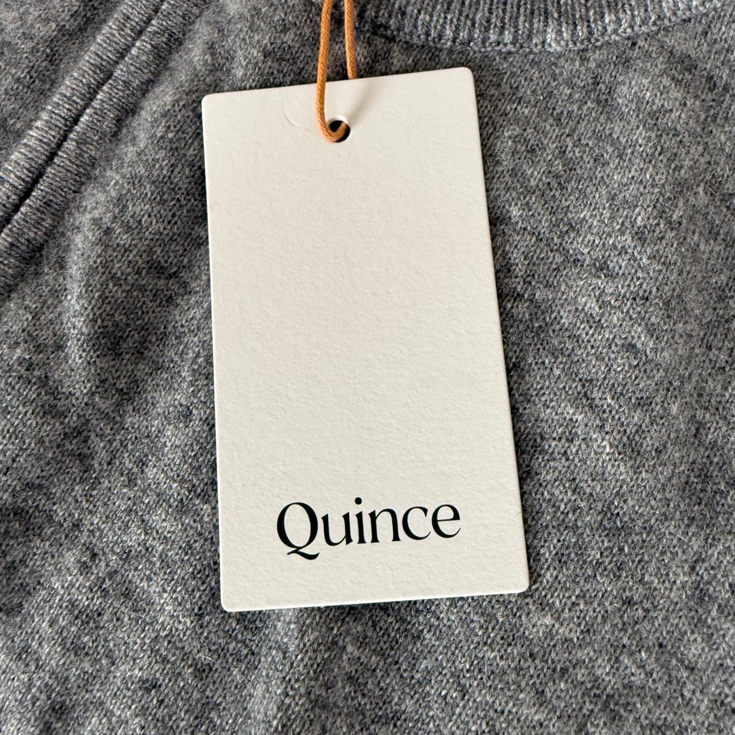 Quince Mens 100% Mongolian Cashmere Full Zip Sweater Heather Grey XXL NWT