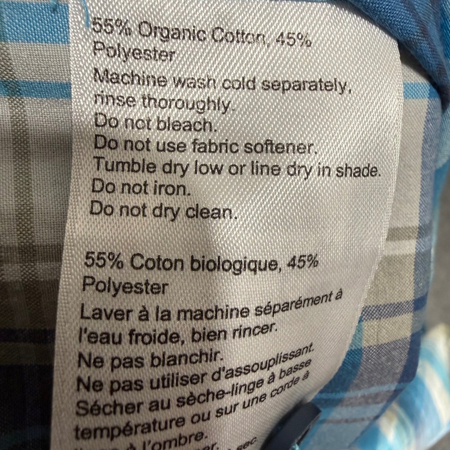 Outdoor Research Seapine Mens Shirt Medium Blue Plaid Short Sleeve Button Up