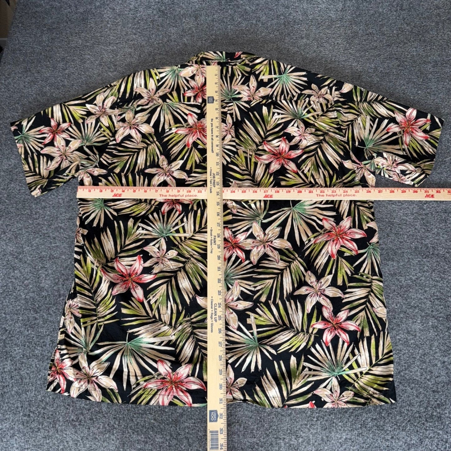 Cooke Street Hawaiian Shirt Mens 2XL Tropical Floral Palm Short Sleeve Cotton