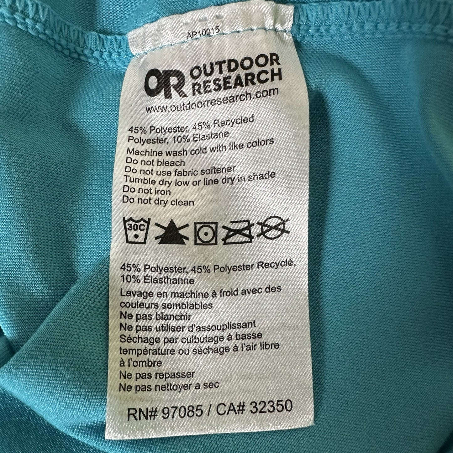 Outdoor Research Shirt Men's Medium Blue Lightweight Hiking Breathable Gorpcore