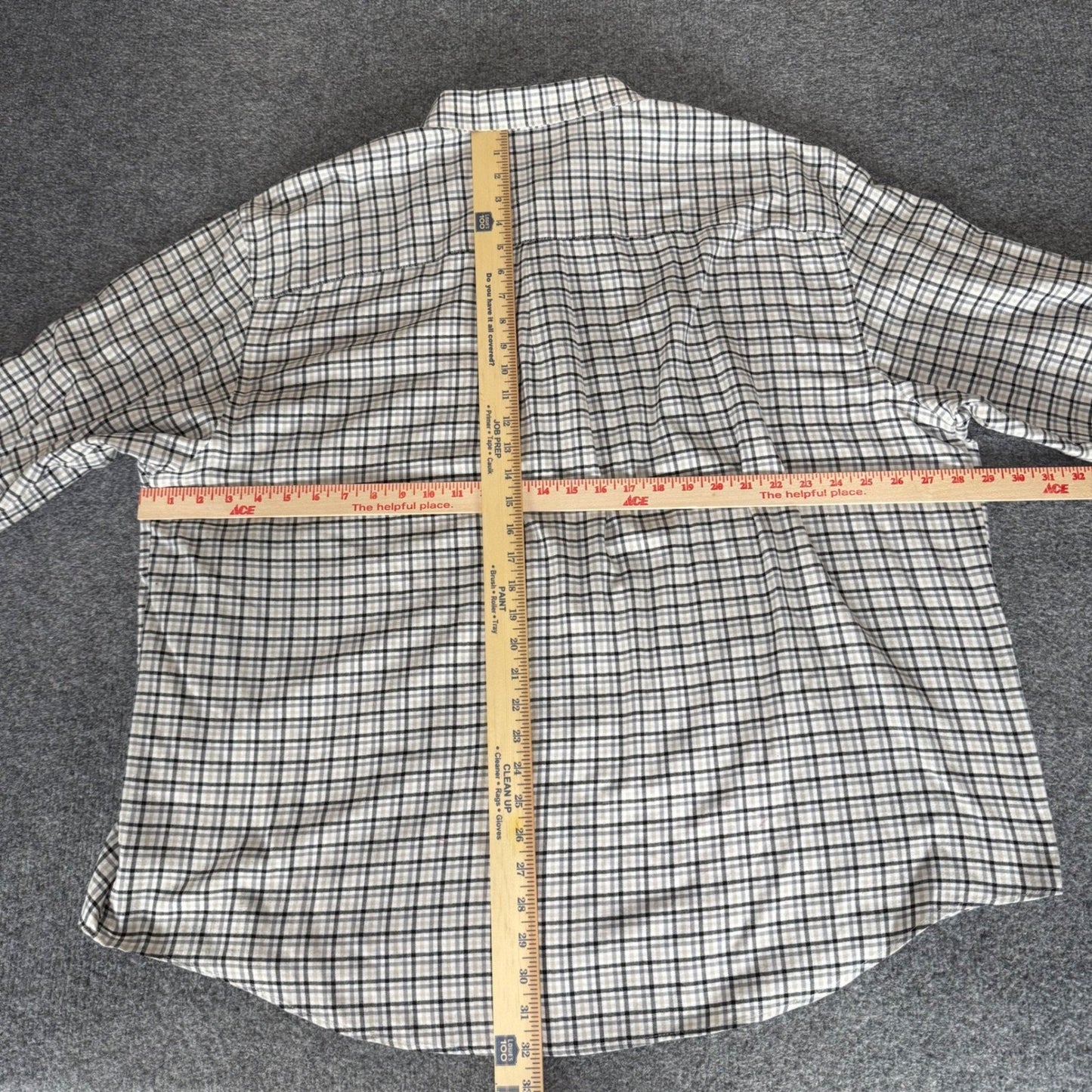 Van Heusen Flex Mens 2XL Plaid Button Down Shirt Long Sleeve