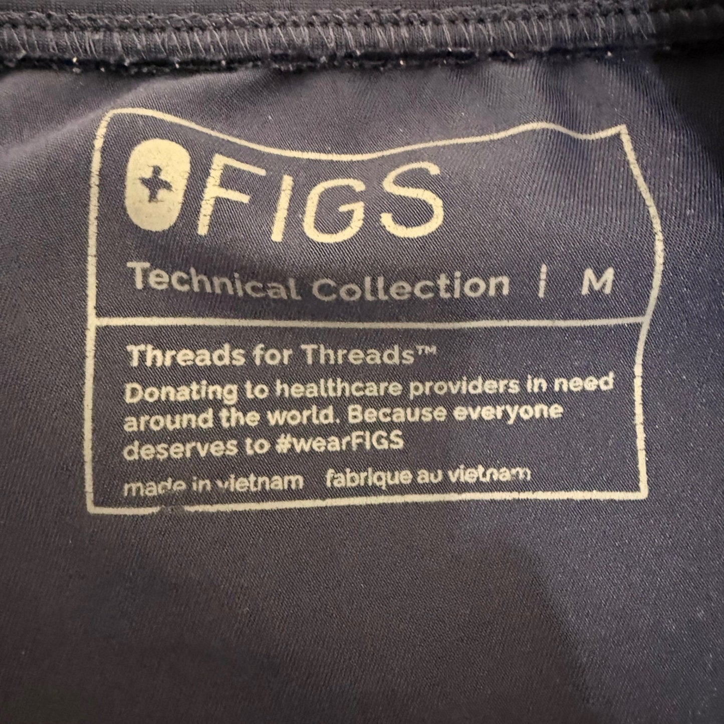 FIGS Zamora Scrub Pants Womens Medium 32x29 Navy Blue Medical Nursing Uniform