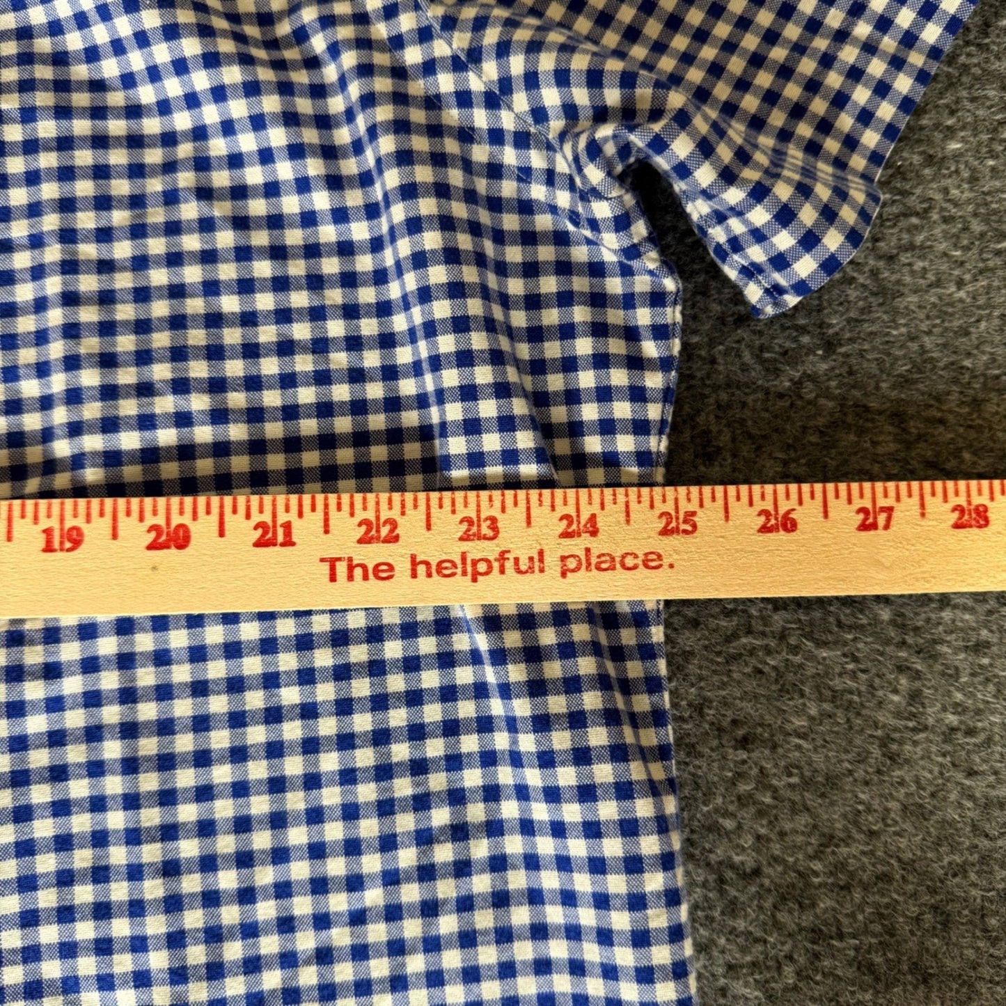 Polo Ralph Lauren Shirt Mens XL Blue Gingham Flesh Pony Short Sleeve Casual