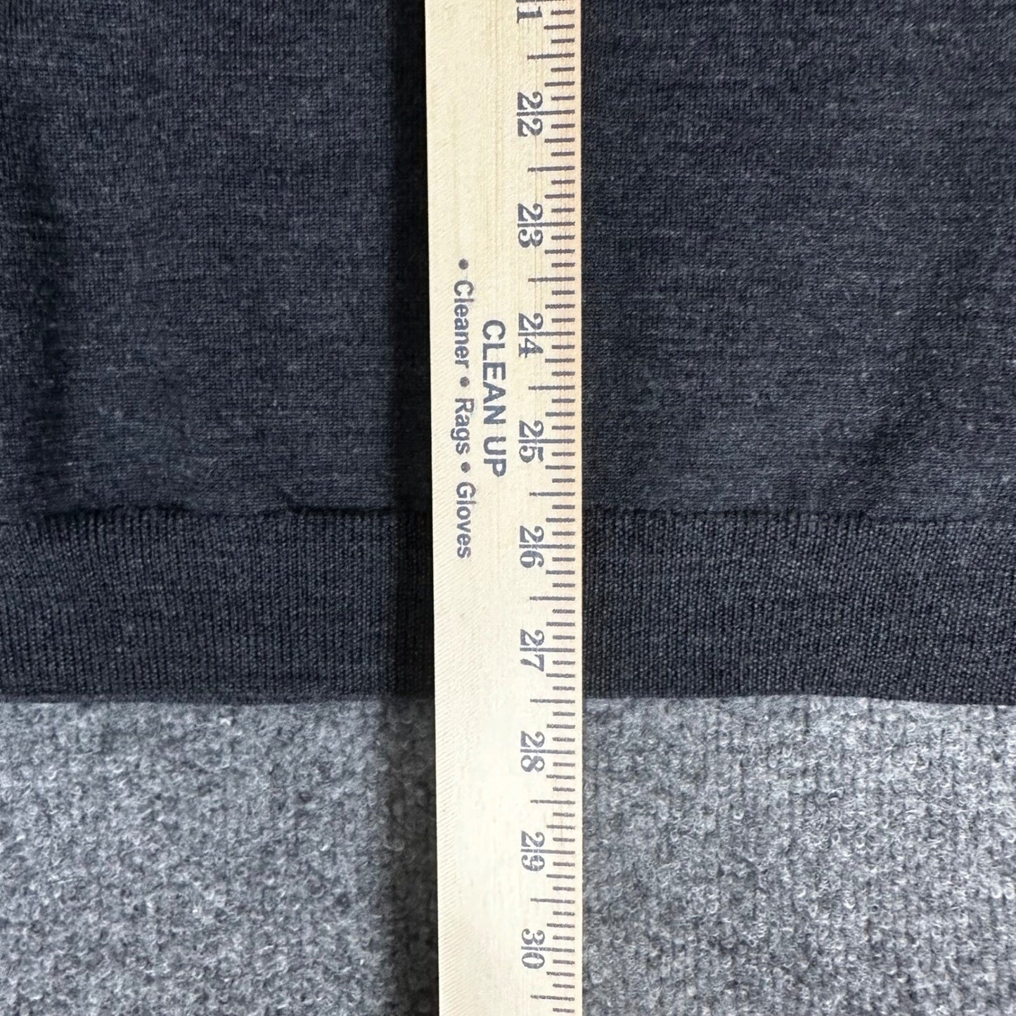 J.Crew Merino Wool Sweater V-Neck Pullover Soft Knit Gray XL