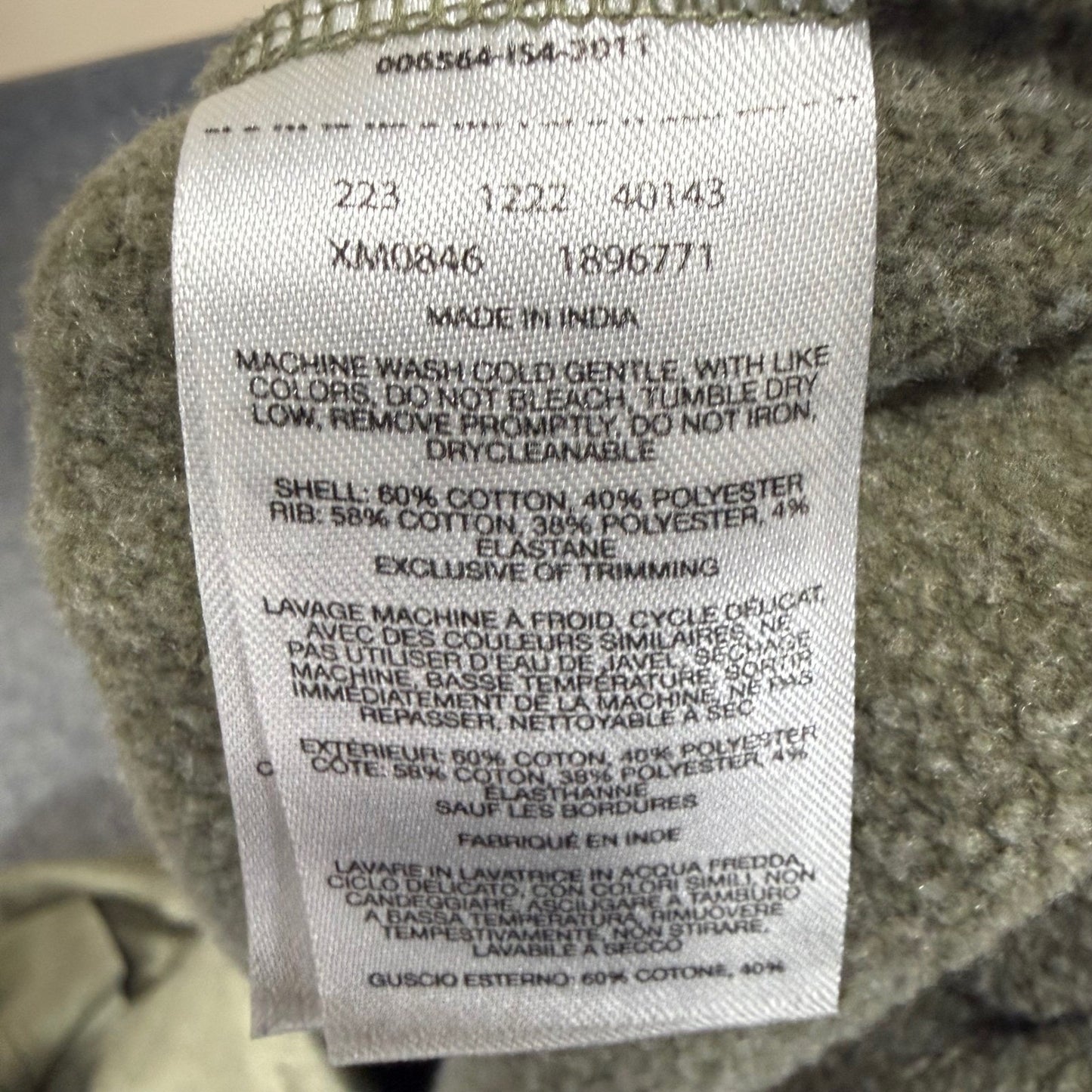 Columbia Mens XXL Olive Green Heather Quarter Zip Fleece Pullover Sweatshirt