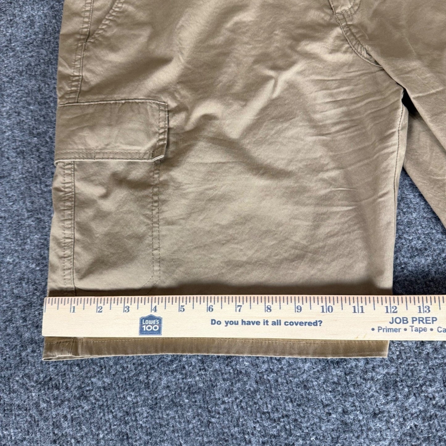 Wrangler All Terrain Gear ATG Cargo Shorts Mens 36 Beige Outdoor Hiking Trail