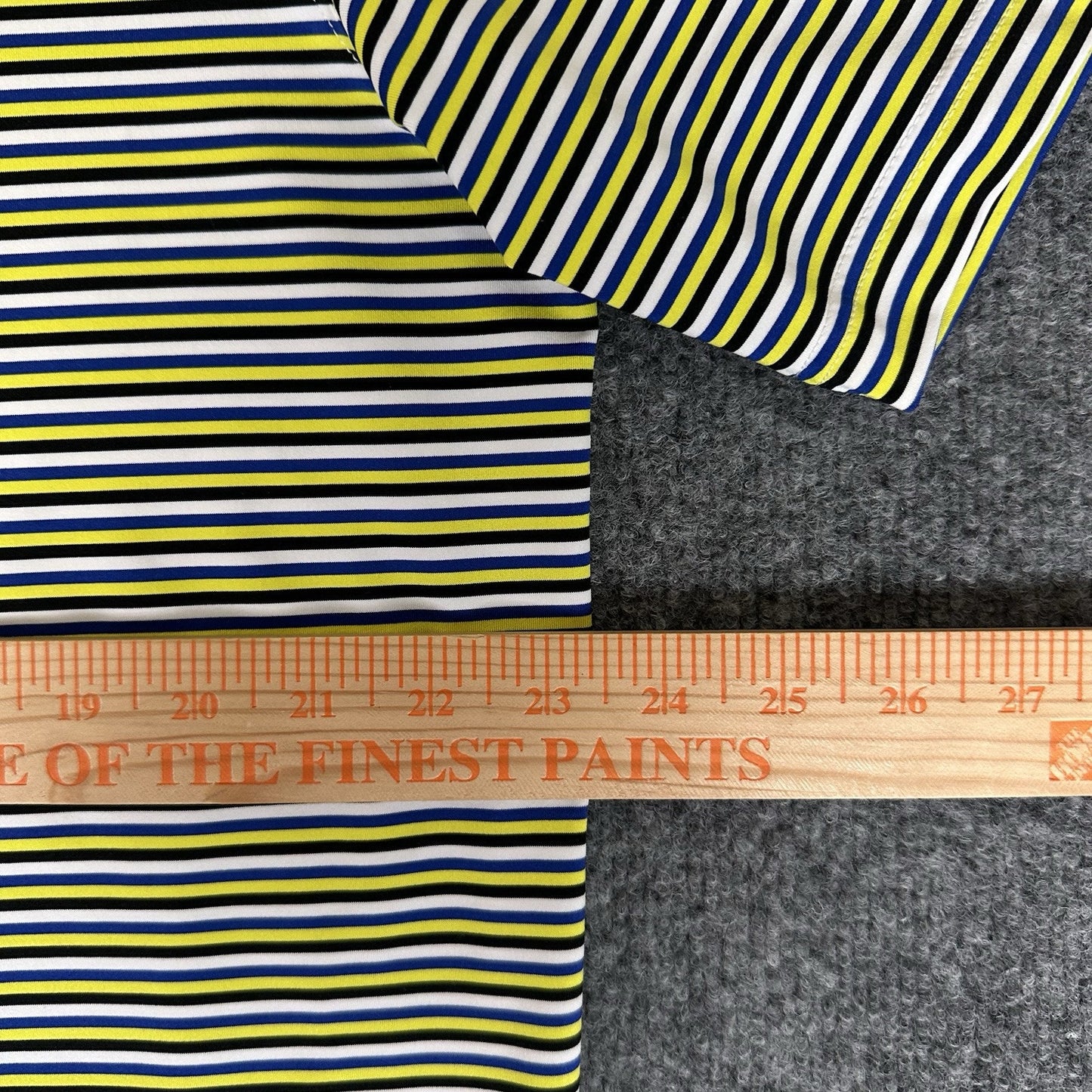 Footjoy Polo Shirt Mens Large Yellow Striped Golf Performance Short Sleeve Adult