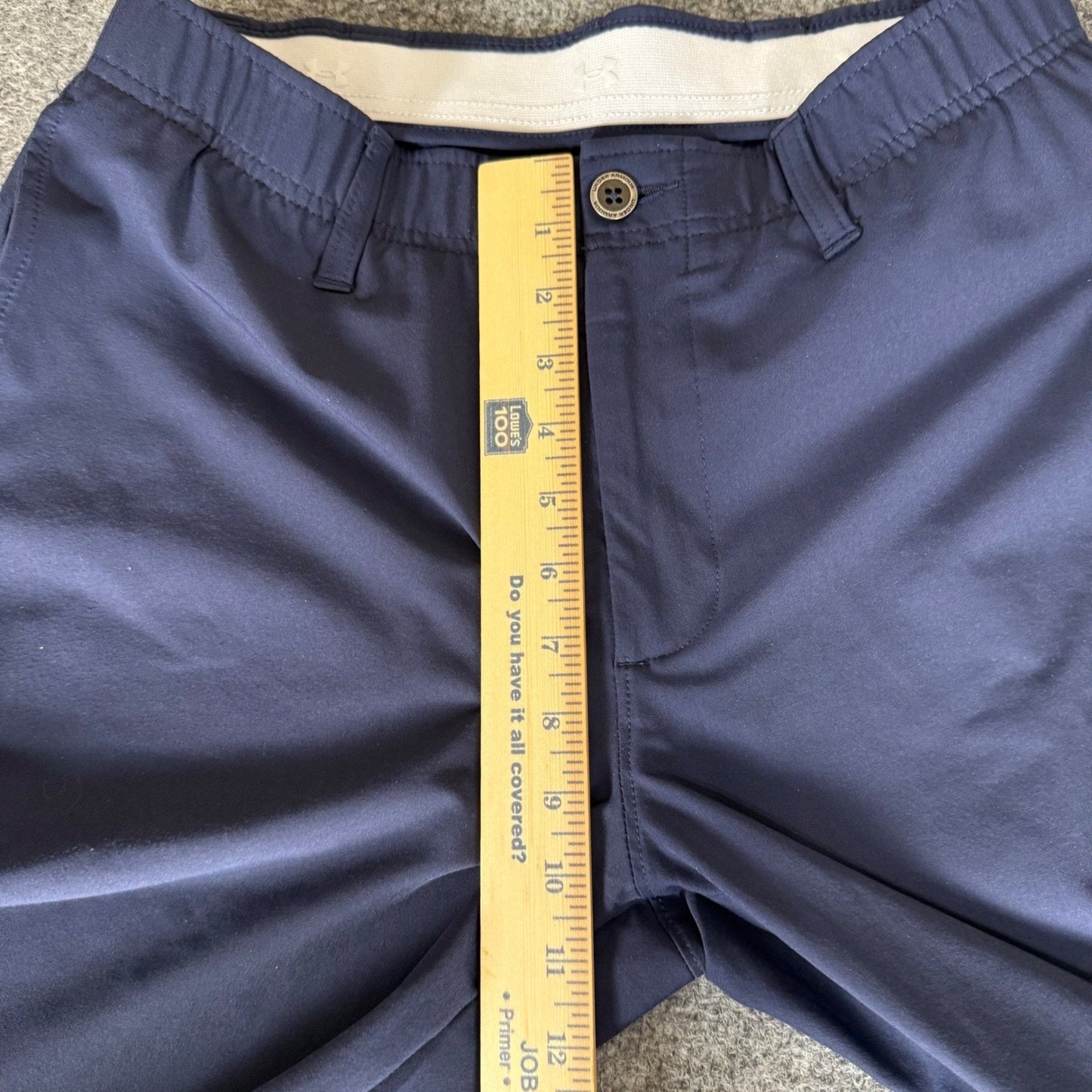 Under Armour Mens Golf Pants Navy Blue Flat Front Straight Leg 32x30 Casual