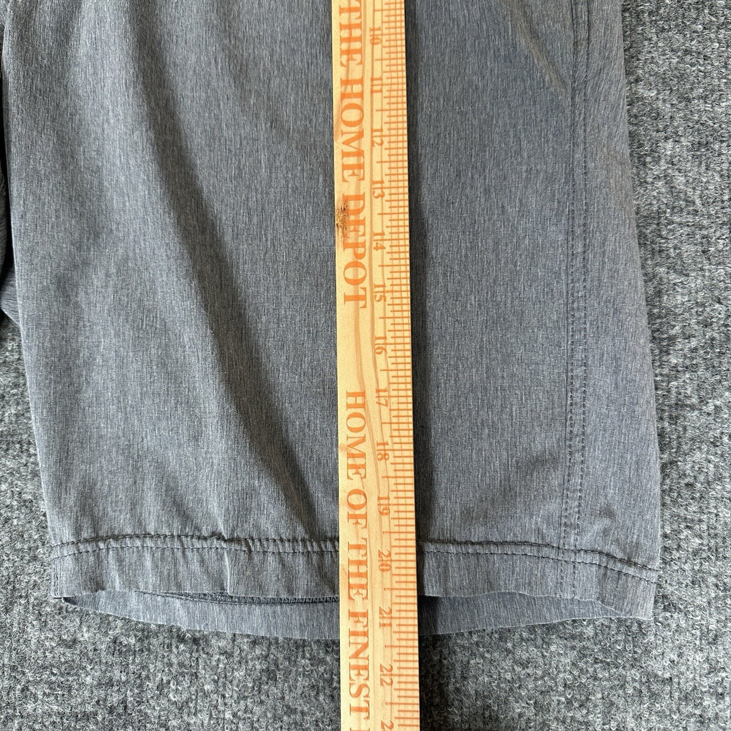 Linksoul Shorts Mens 40 Grey Solid Chino 9.5” Golf High Rise Casual Adult