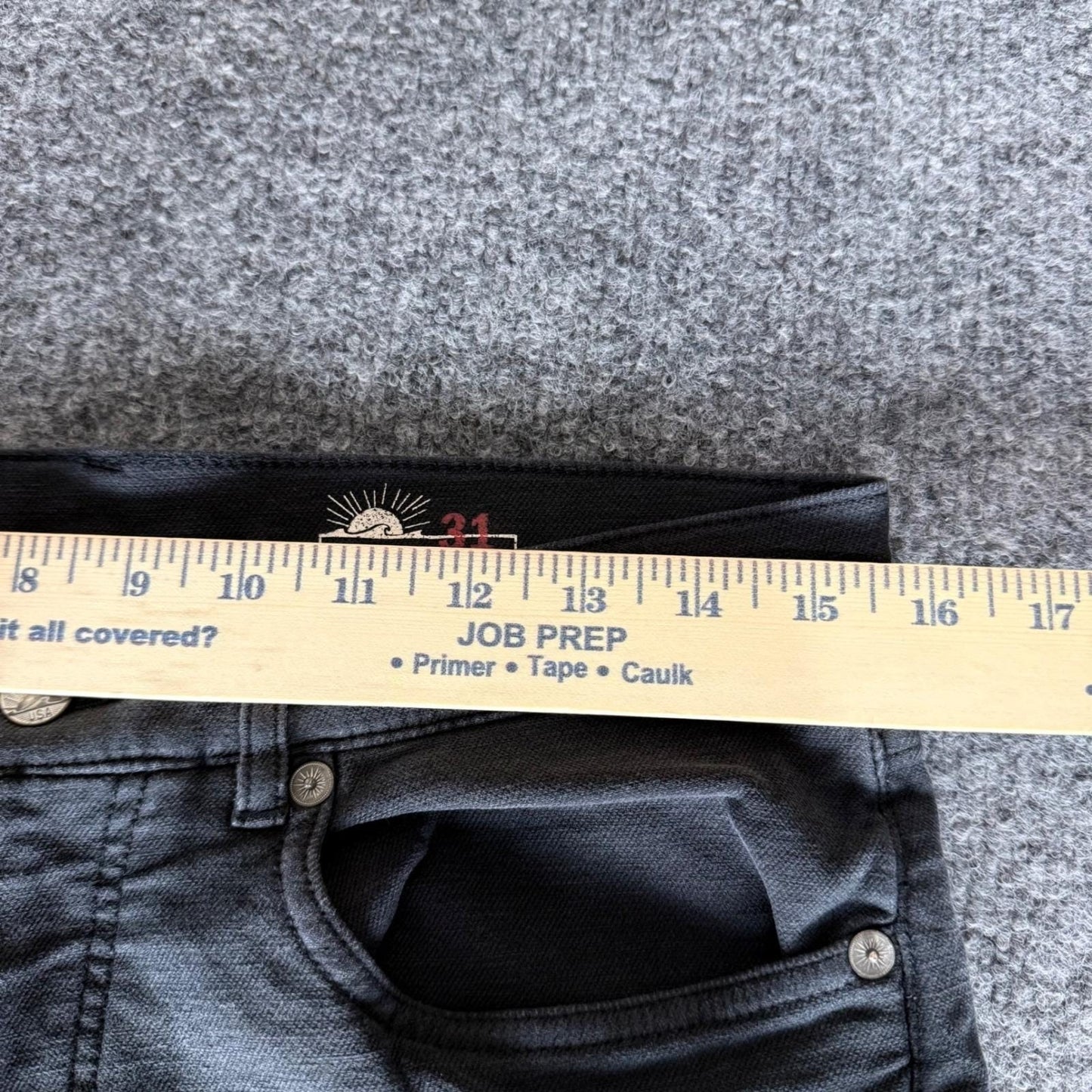 Faherty Brand Stretch Terry 5-Pocket Pant Onyx Black Mens 31x29 Denim Comfort