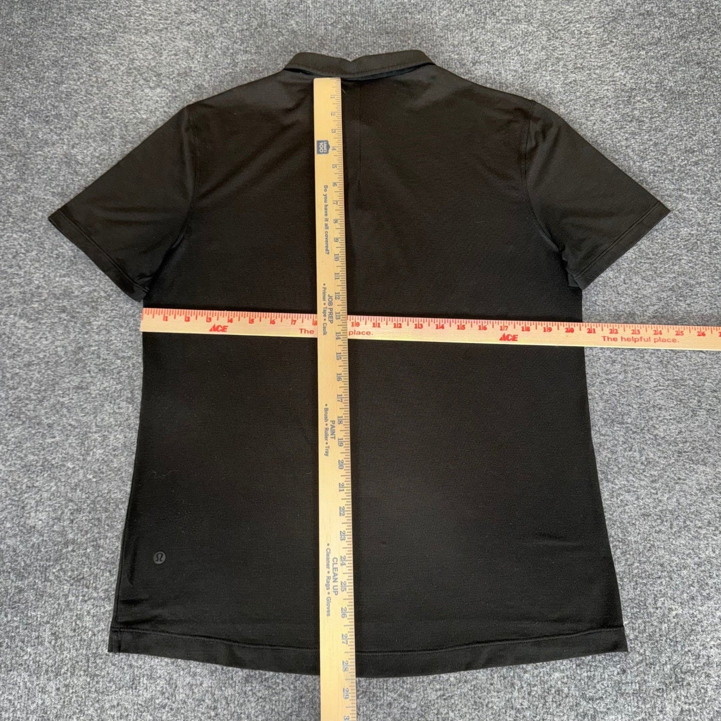 Lululemon Polo Shirt Mens L Black Athletic Performance Short Sleeve Golf Casual