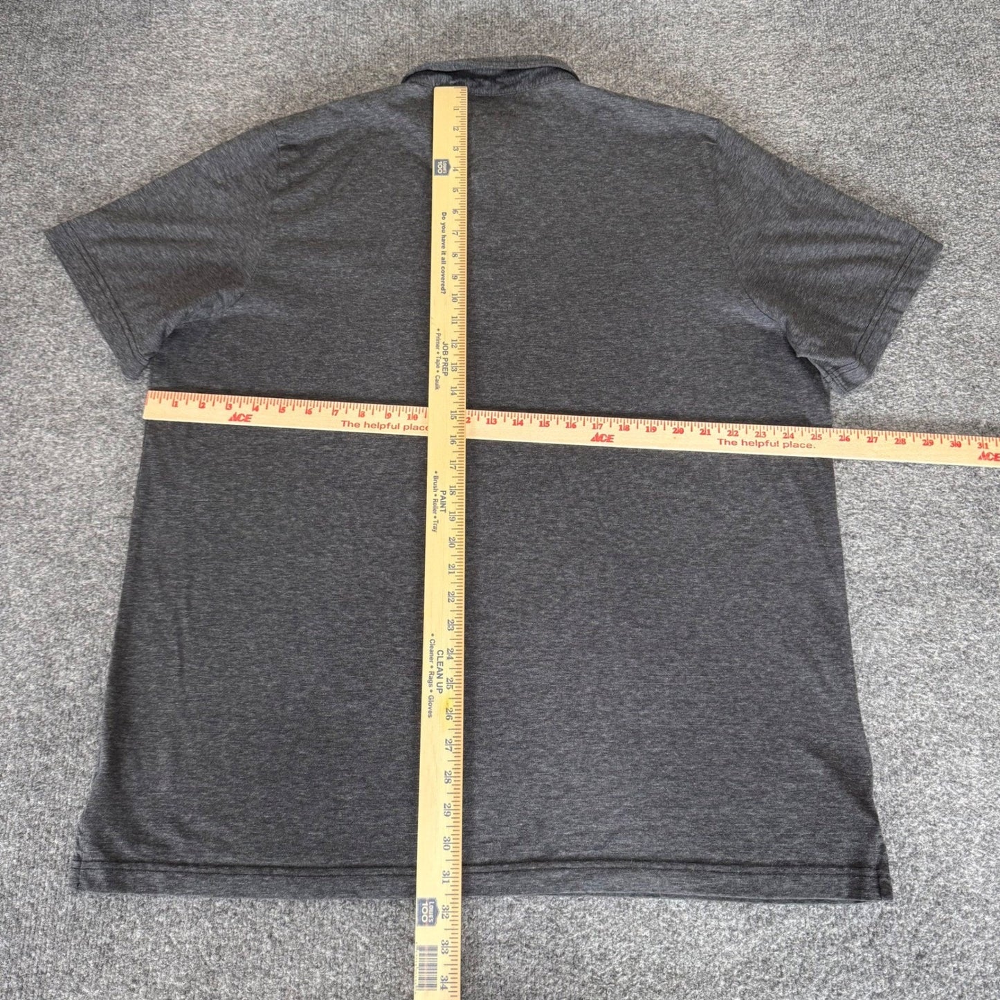 Travis Mathew Mens Polo Shirt 3XL Grey Heathered Short Sleeve Pima Cotton Casual