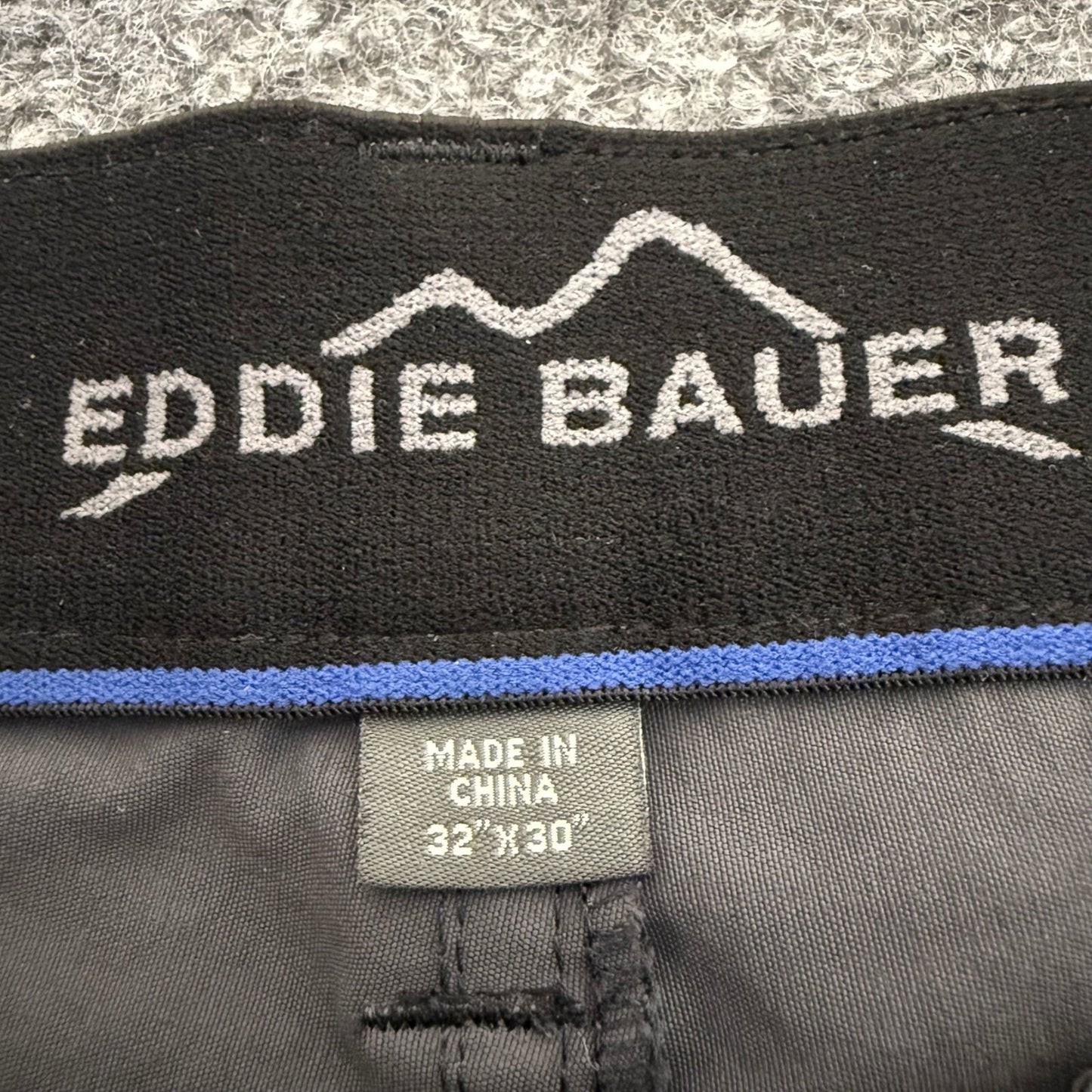 Eddie Bauer Adventure Trek Pants Mens 32x27 Gray Nylon Casual Outdoor Hiking