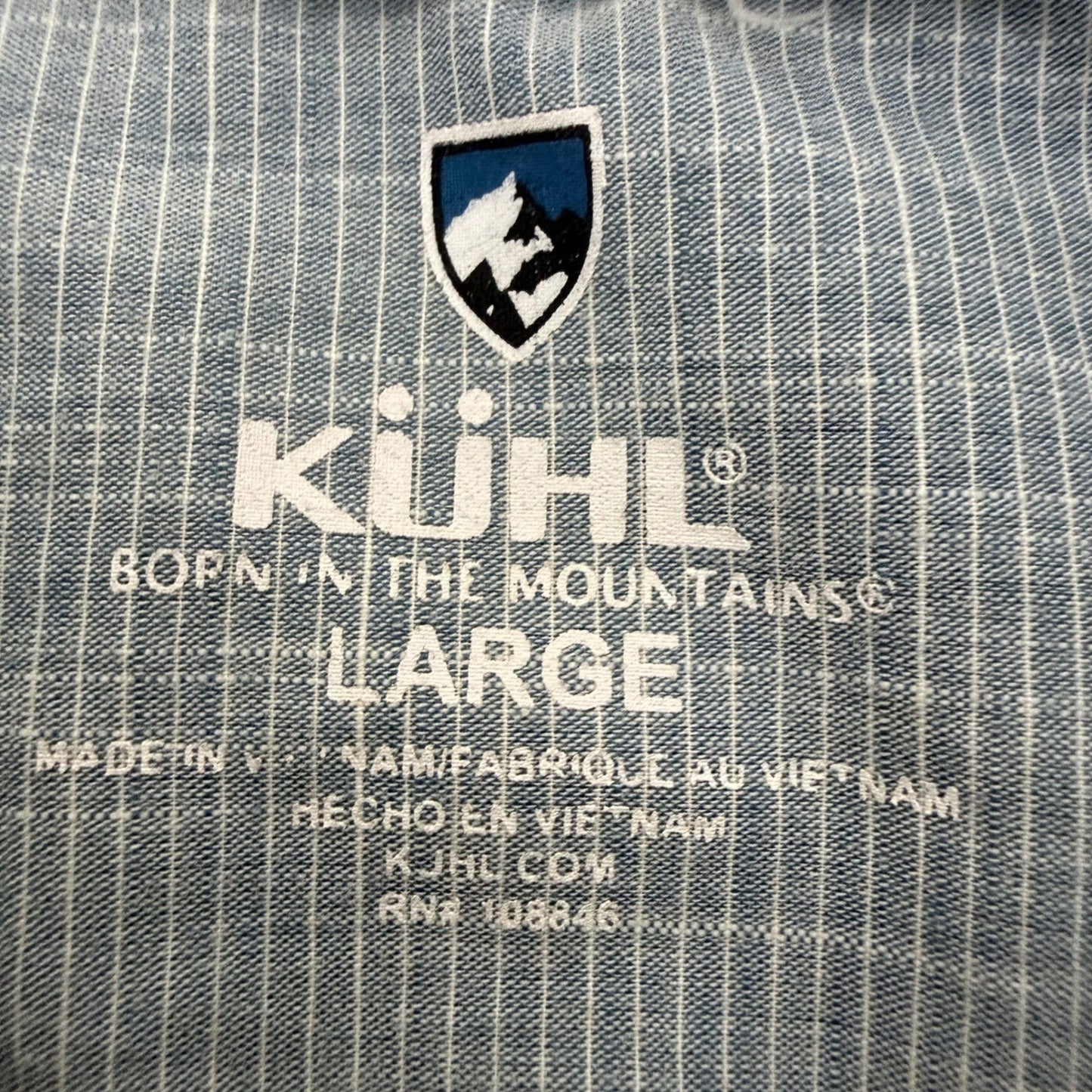 Kuhl Karib Shirt Mens Large Gray Short Sleeve Button Up Outdoor Gorpcore Hiking