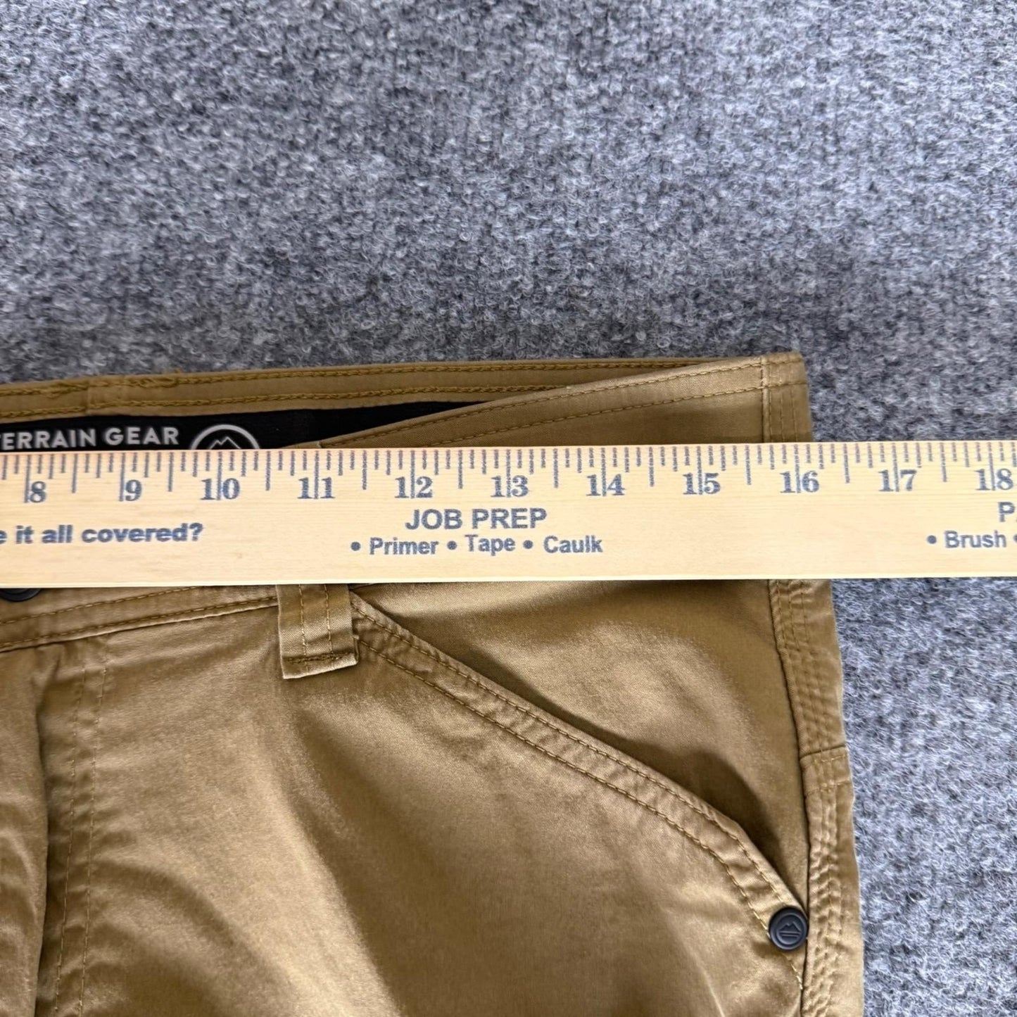 Wrangler ATG All Terrain Gear Mens Cargo Pant 32x31 Brown Outdoor Hiking Utility