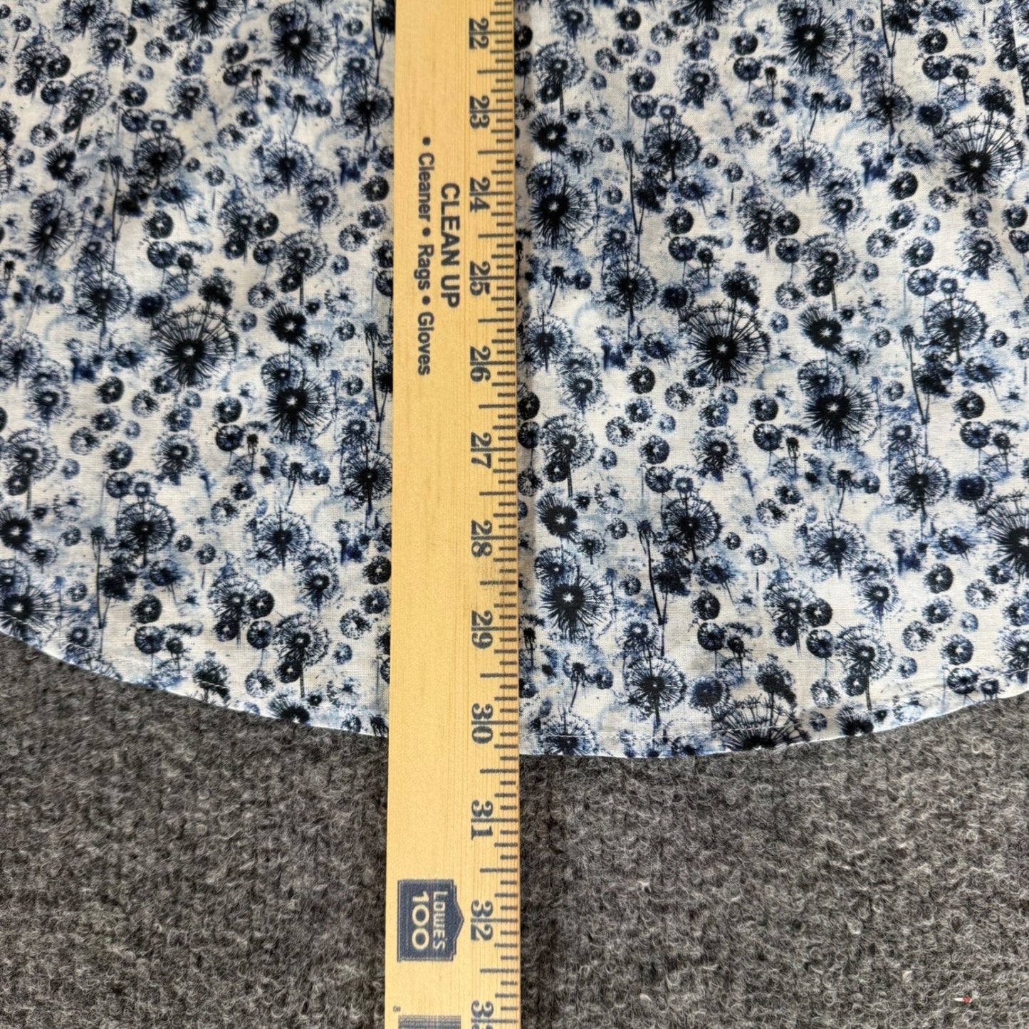 ETON Shirt Mens Large Size 42 16.5 Blue Floral Slim Fit Short Sleeve Button Down