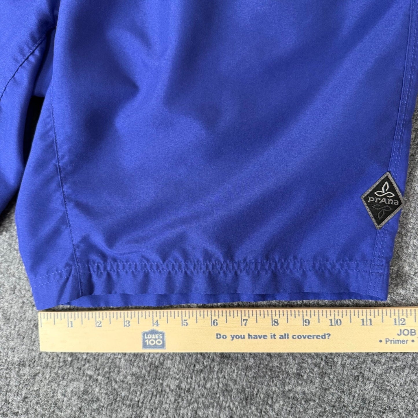 prAna Mojo Shorts Mens Large 32x9 Blue Athletic Swim Quick Dry UPF 50+ Linerless