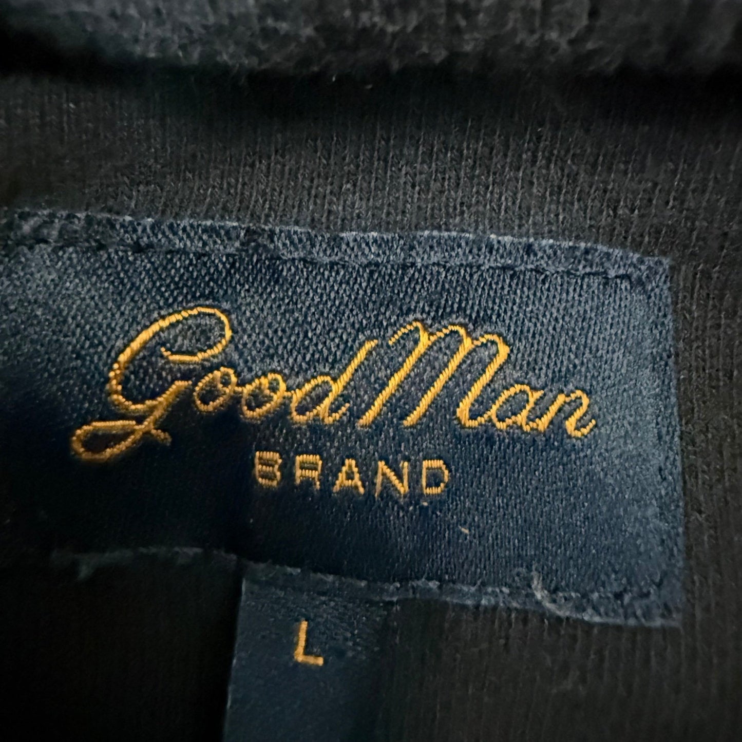 Good Man Brand Mens Navy Blue 100% Cotton Quarter Zip Pullover Sweatshirt Large