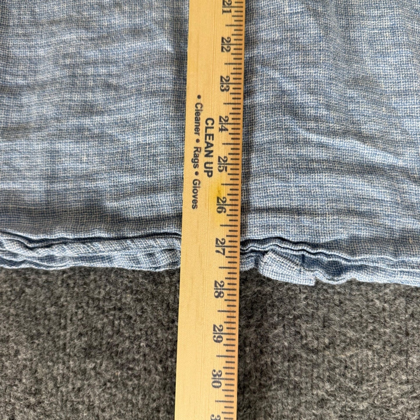 Faherty Palma Linen Shirt Mens Medium Blue Short Sleeve Button Up Casual Beach