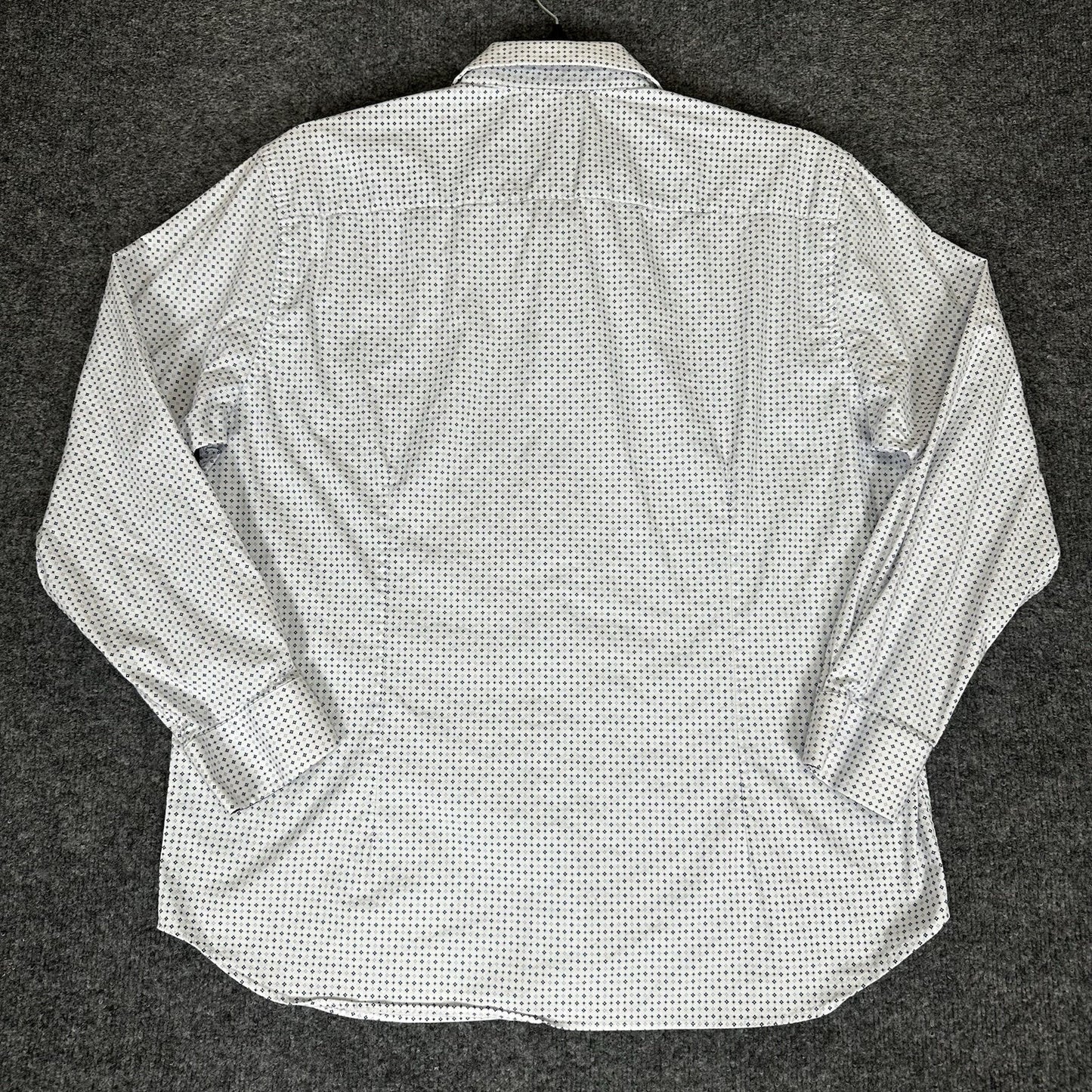 CON.STRUCT Shirt Mens XL Geometric Slim Fit Stretch Button Up Long Sleeve Casual