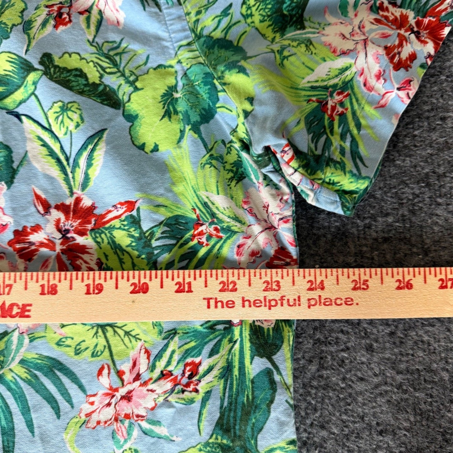 Ralph Lauren Hawaiian Shirt Mens Large Floral Button Down Short Sleeve Casual