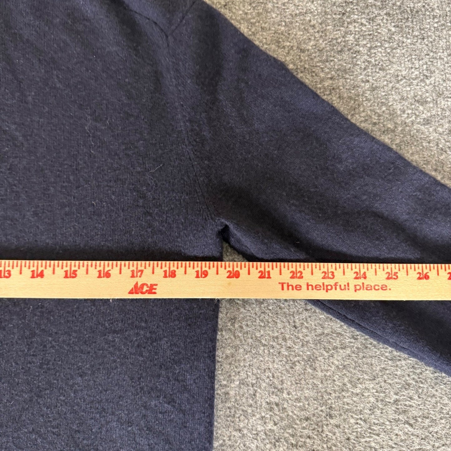 Greyson Mens Small Navy Blue Wool Cashmere 1/4 Zip Sweater Golf Knit Pullover