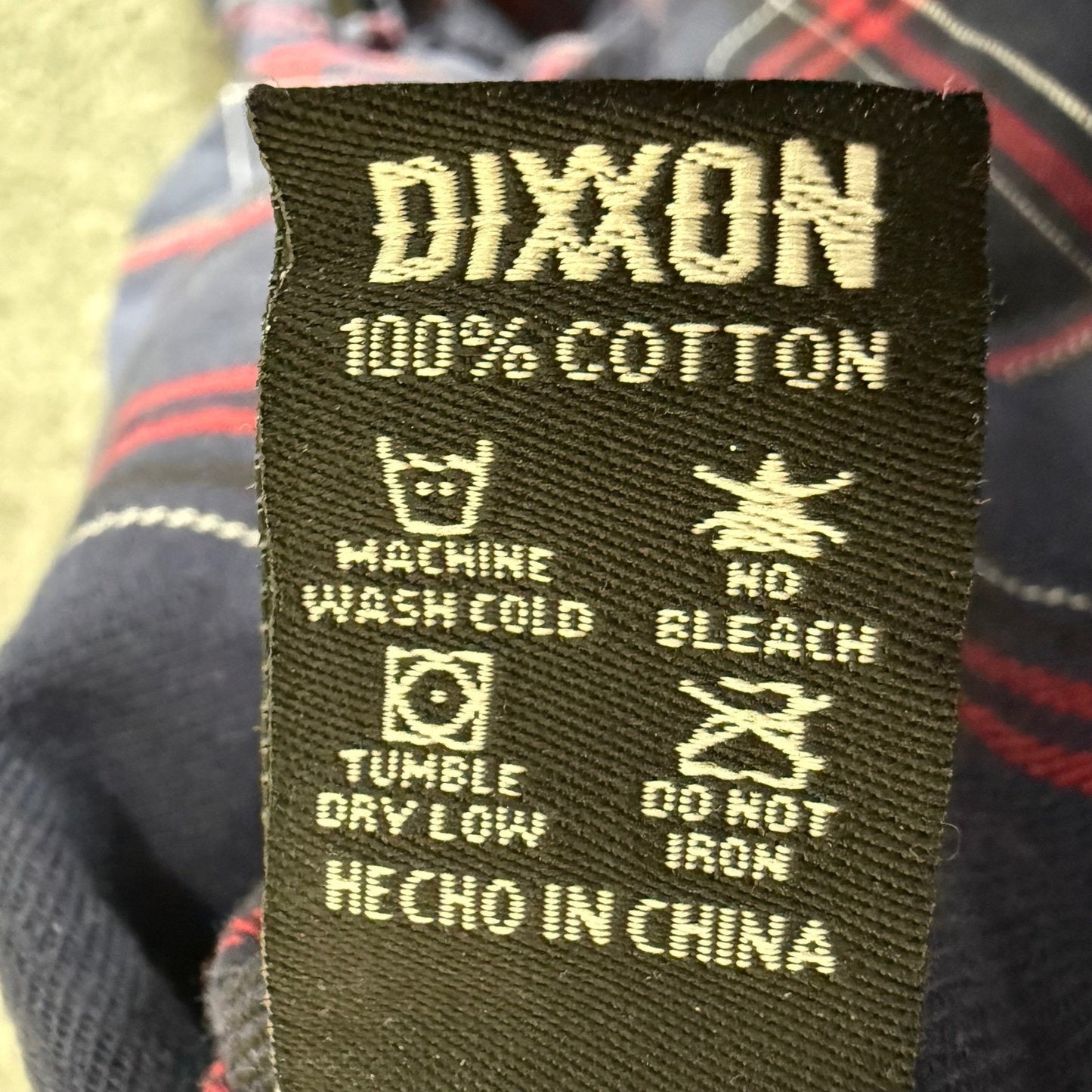 Dixxon Flannel Co The Torch FR Mens 2X Navy Red Plaid Button Down Shirt Workwear