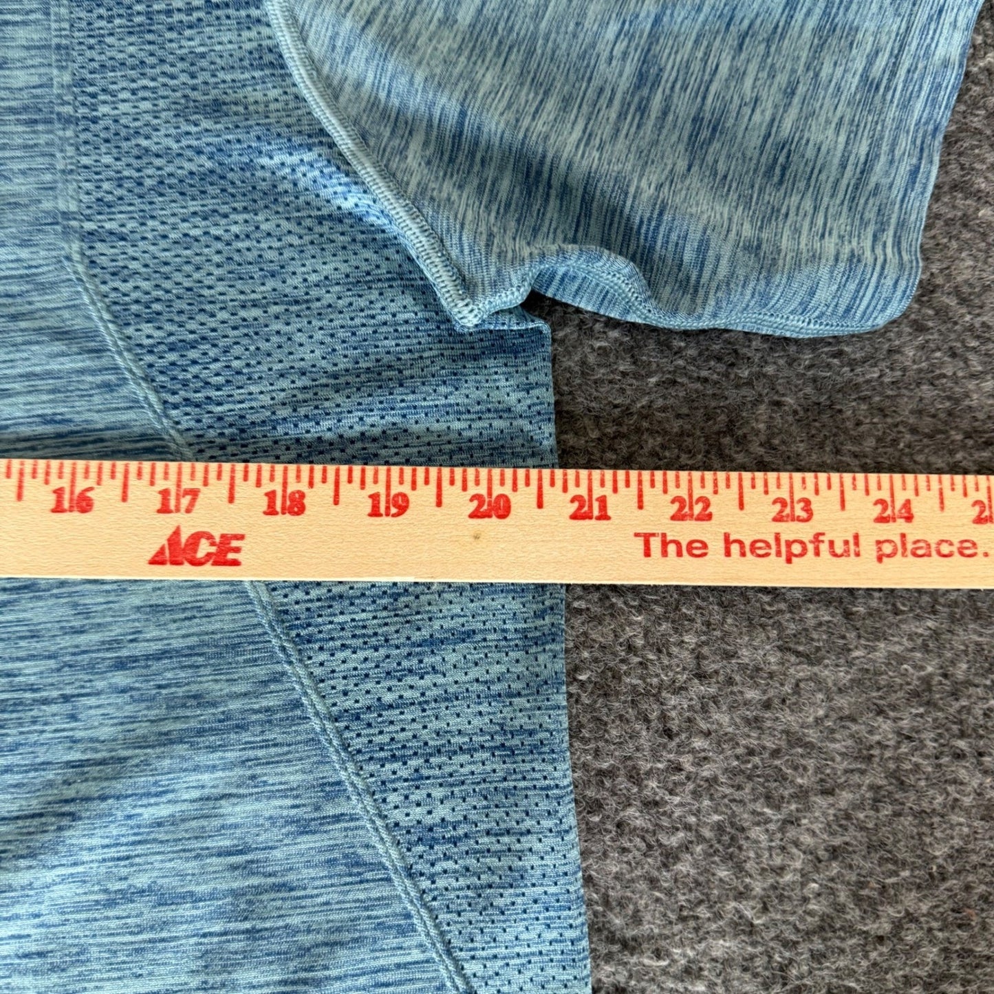 Lululemon Metal Vent Tech Polo Mens Large Blue Short Sleeve Athletic Performance