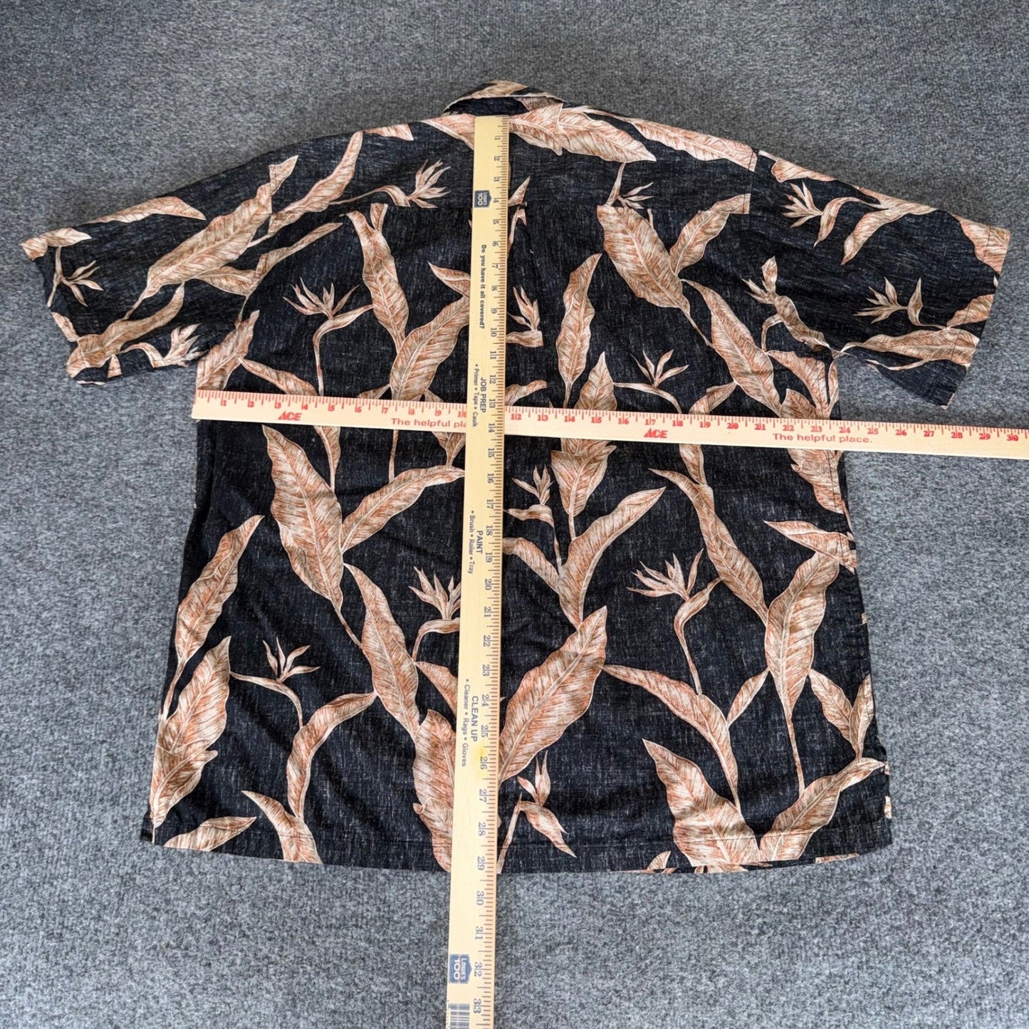 Cooke Street Hawaiian Shirt Mens Large Reverse Print Aloha Palm Leaf Tropical