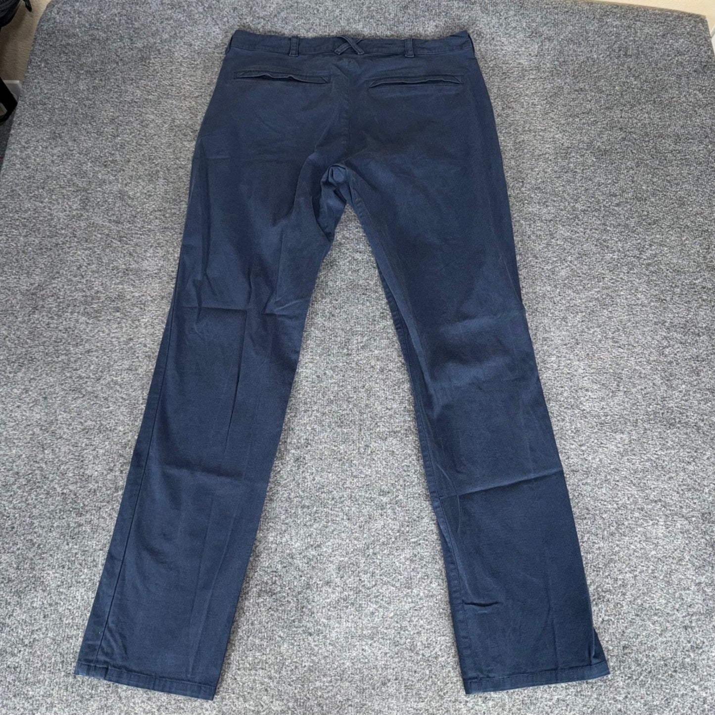 Mack Weldon Maverick Tech Chino Pants Mens 34x32 Navy Blue Stretch Performance