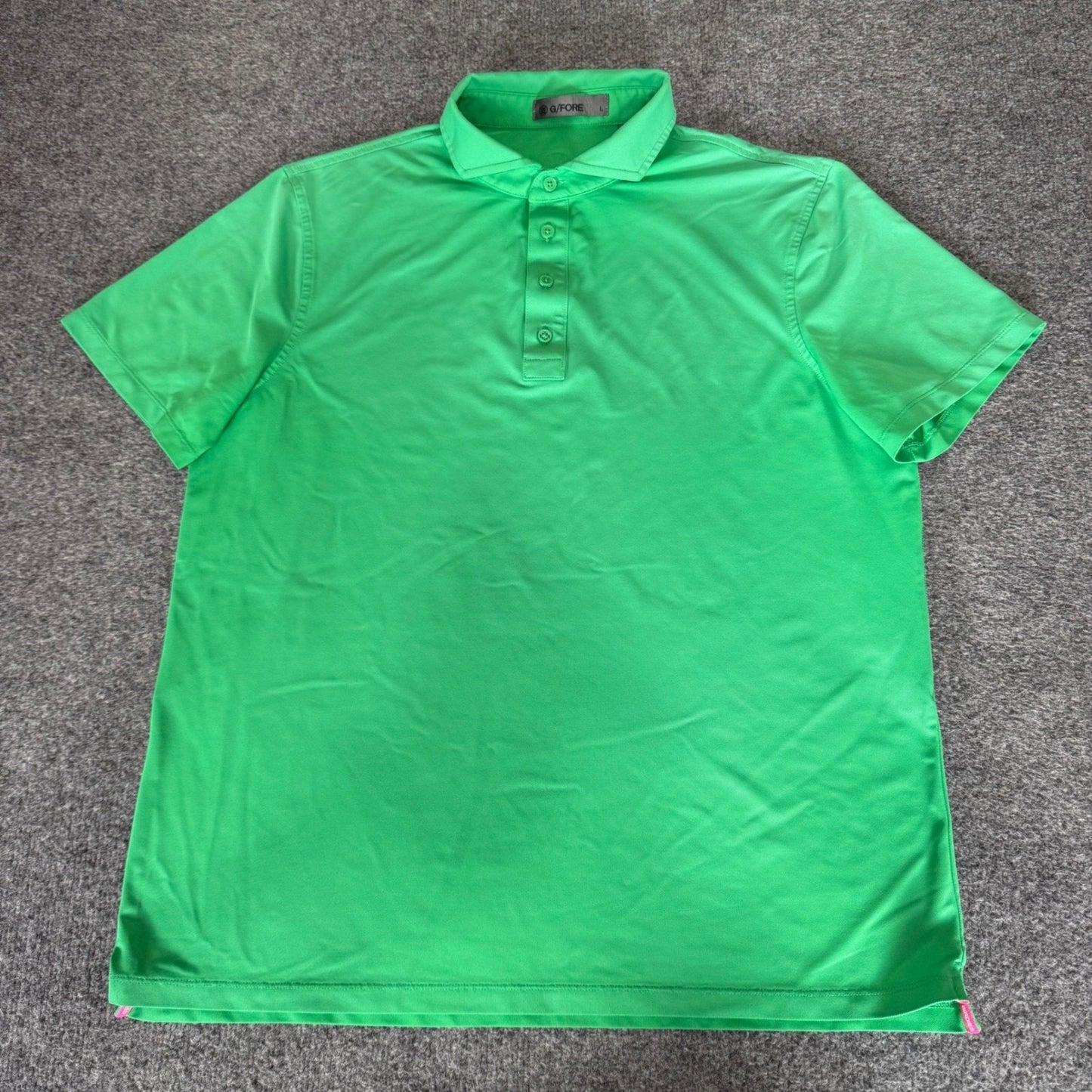 G/FORE Men Large Short Sleeve Golf Polo Shirt Green Performance Stretch Athletic