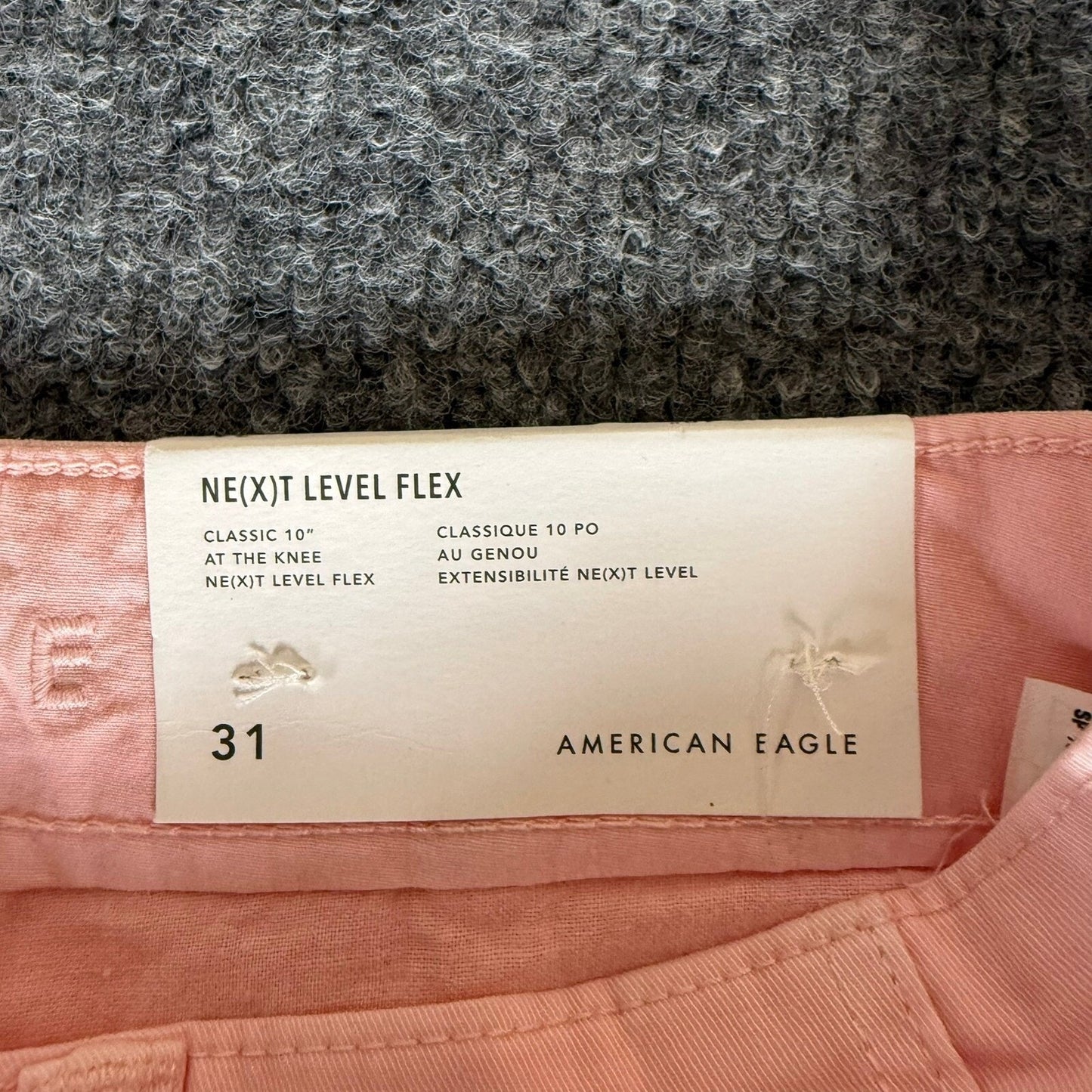 American Eagle Chino Shorts Mens 31x9 Light Pink Next Level Flex Mid Rise Casual