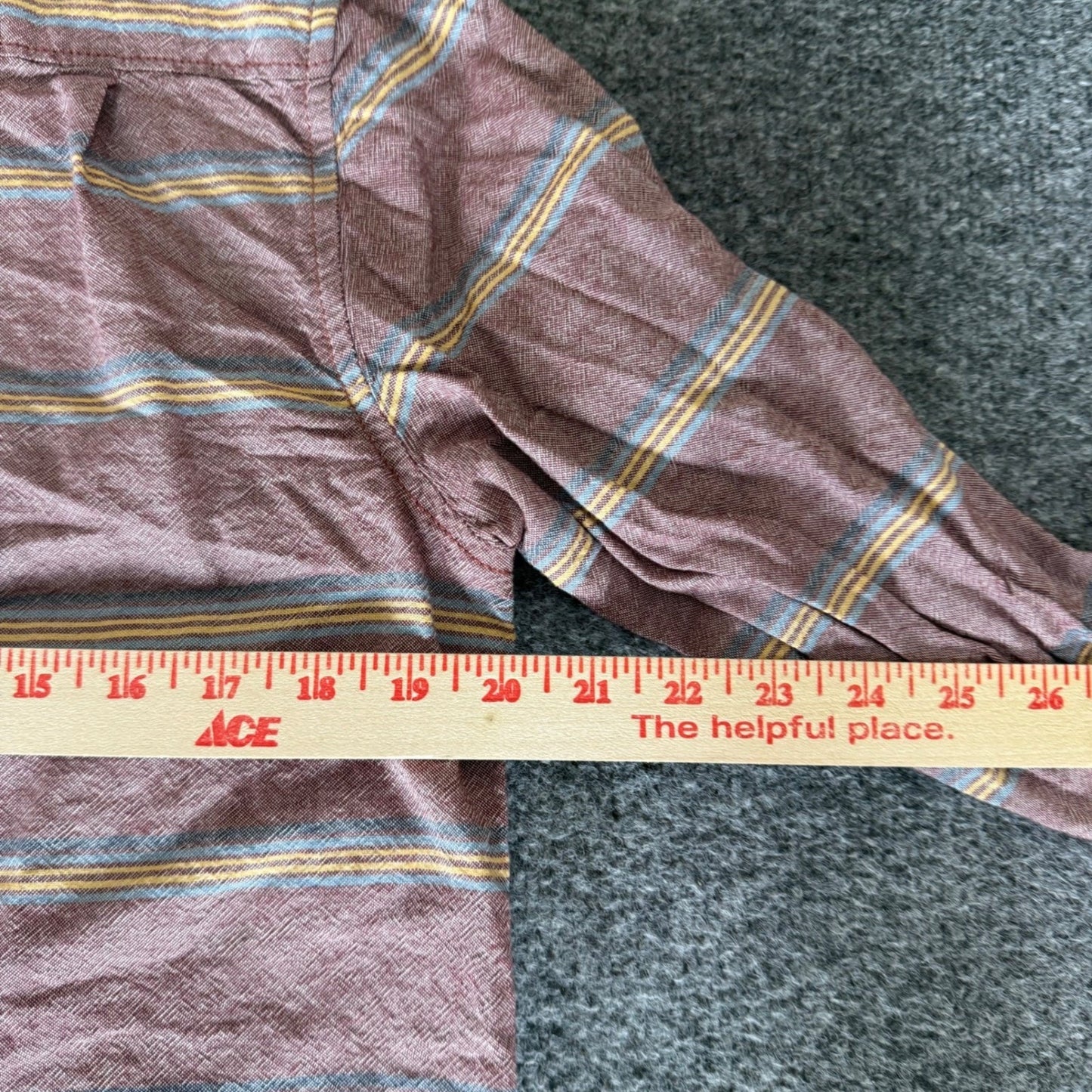 Vans Off The Wall Mens Small Striped Long Sleeve Button Down Shirt Casual Skate