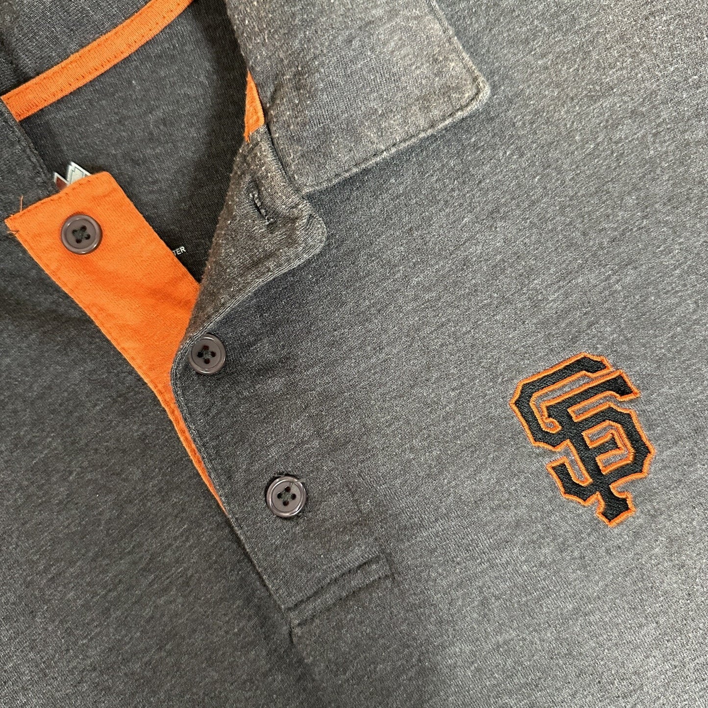 San Francisco Giants Mens Polo Shirt XL Gray Short Sleeve MLB Baseball Casual