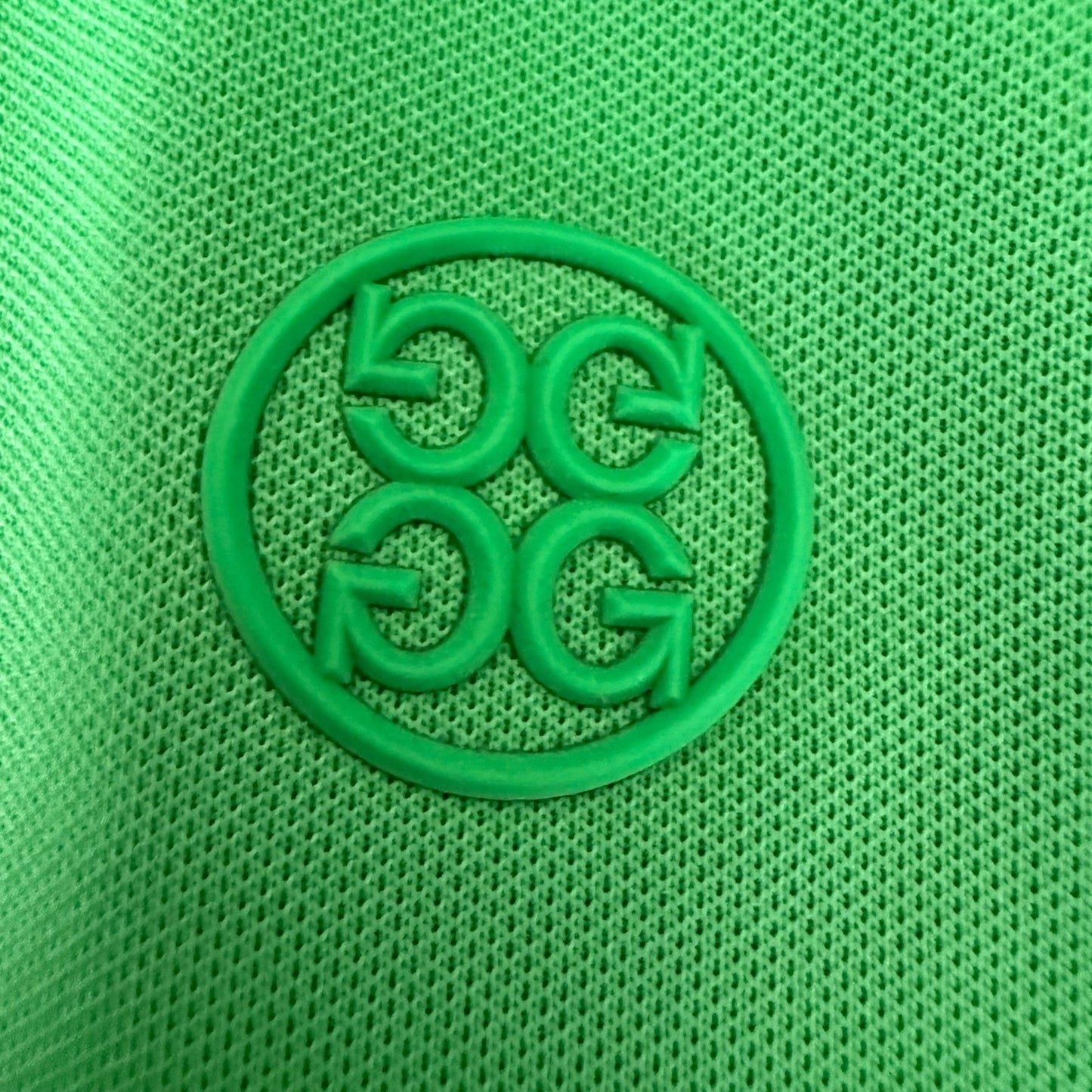 G/FORE Men Large Short Sleeve Golf Polo Shirt Green Performance Stretch Athletic