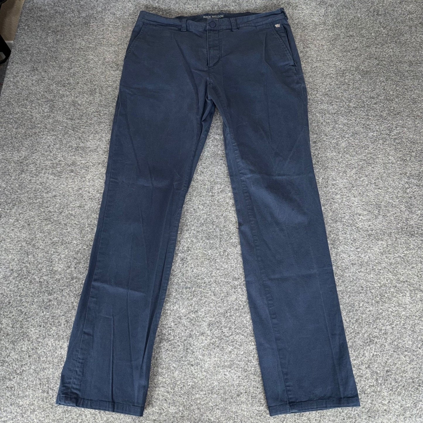 Mack Weldon Maverick Tech Chino Pants Mens 34x32 Navy Blue Stretch Performance