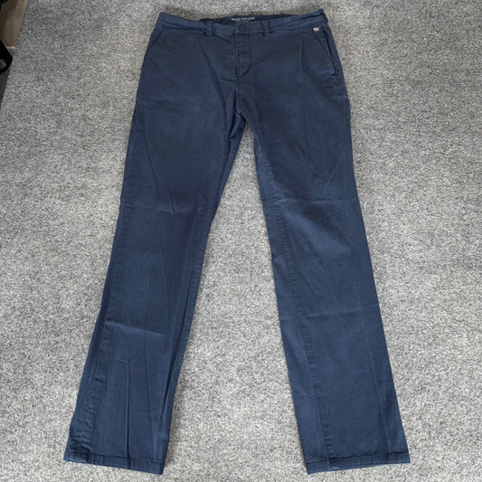 Mack Weldon Maverick Tech Chino Pants Mens 34x32 Navy Blue Stretch Performance
