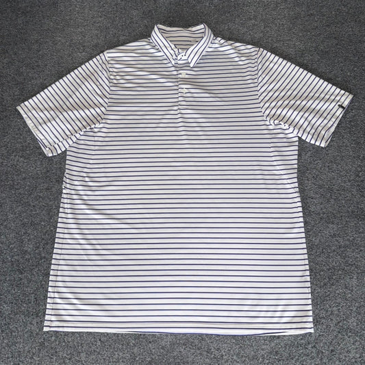 KJUS Polo Shirt Mens 2XL Performance Golf Striped Short Sleeve Moisture Wicking