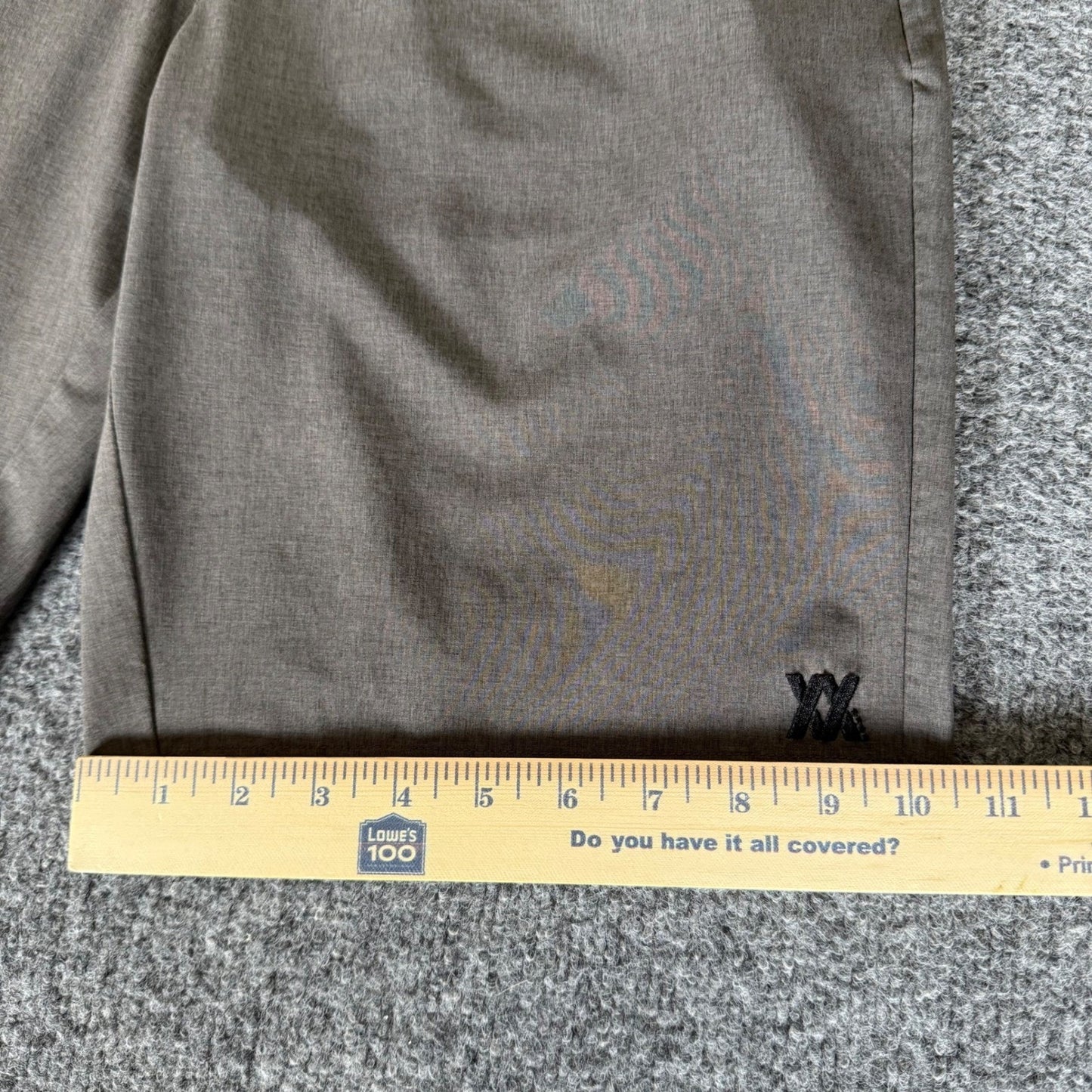 DIXXON Shorts Mens 32 Gray Flat Front Casual Shorts Lightweight Everyday Comfort