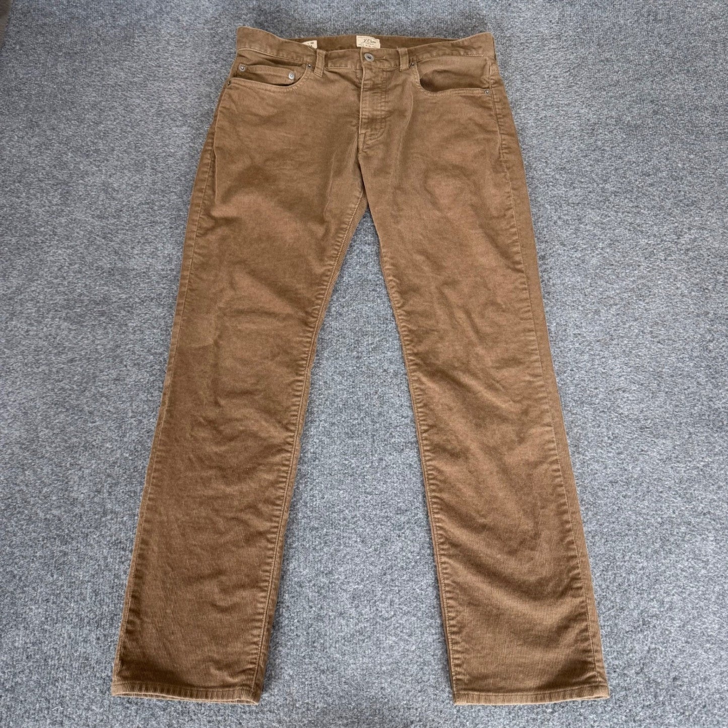 J.Crew 484 Slim Fit Corduroy Pants Mens 31x30 (32x29) Tan Brown Cotton Trousers