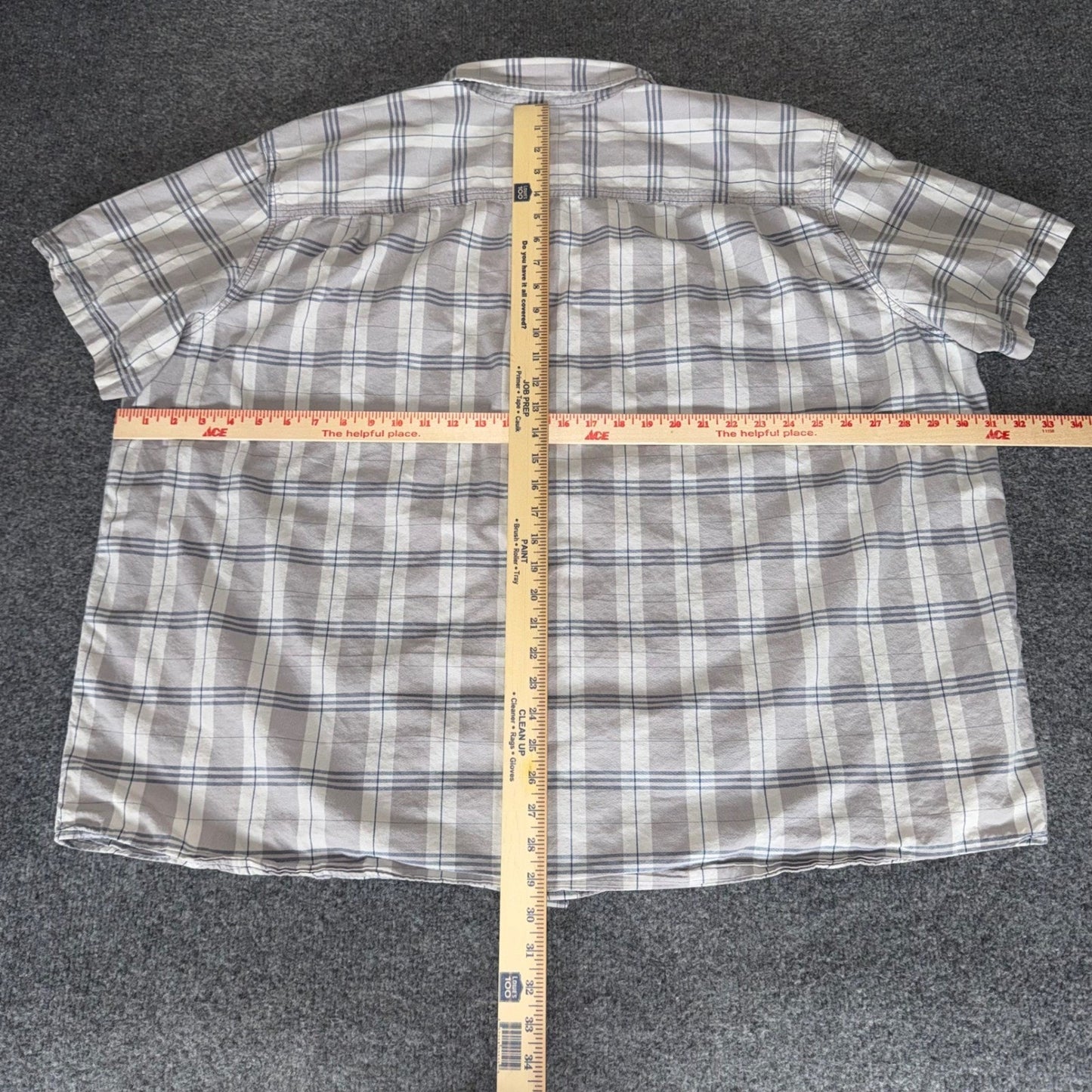 Carhartt Shirt Mens 4XL Plaid Short Sleeve Button Up Work Durable Tough Utility