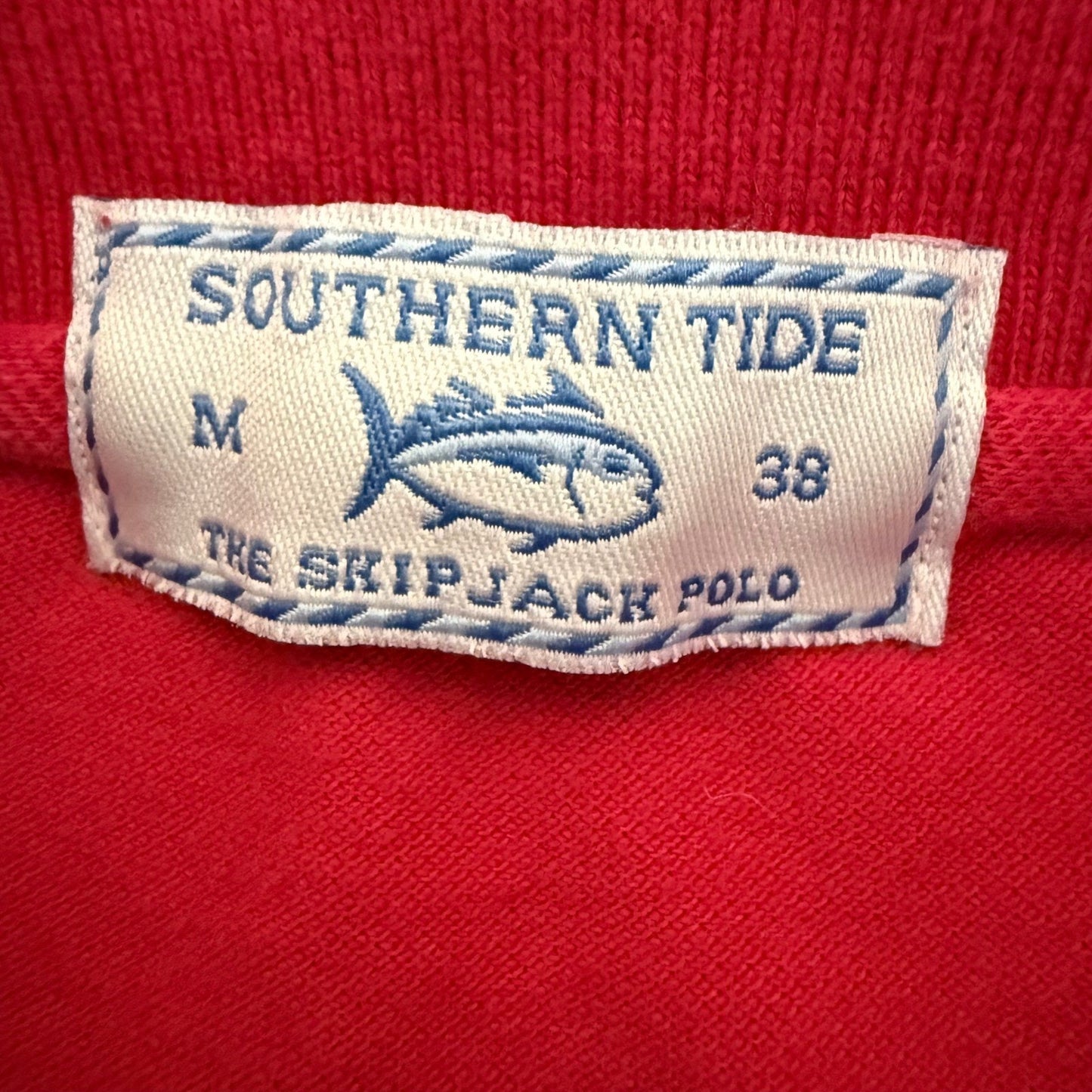 Southern Tide Skipjack Polo Shirt Mens Medium Magenta Short Sleeve Cotton Golf