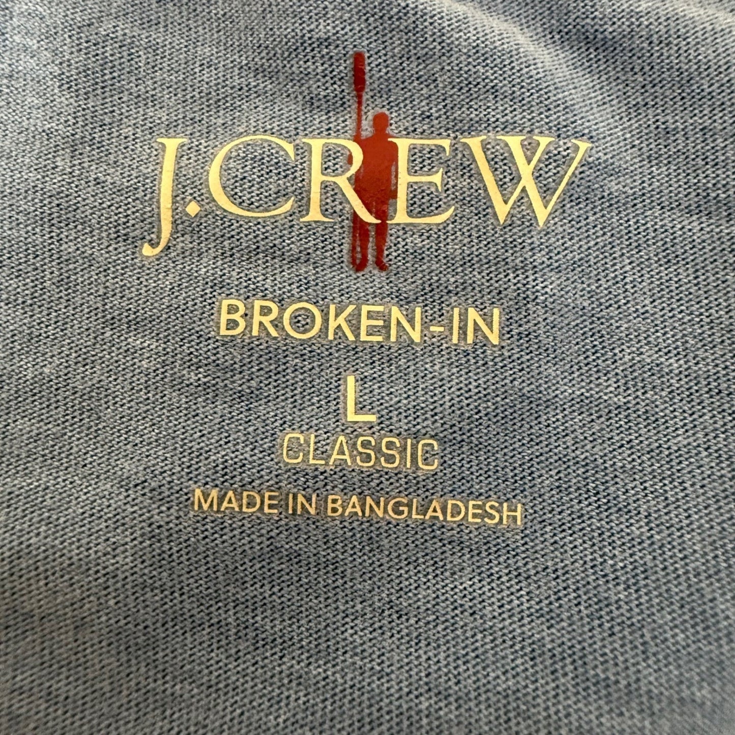 J.Crew Oarsman Mens Broken In Classic T-Shirt Large Blue Soft Cotton Casual Tee