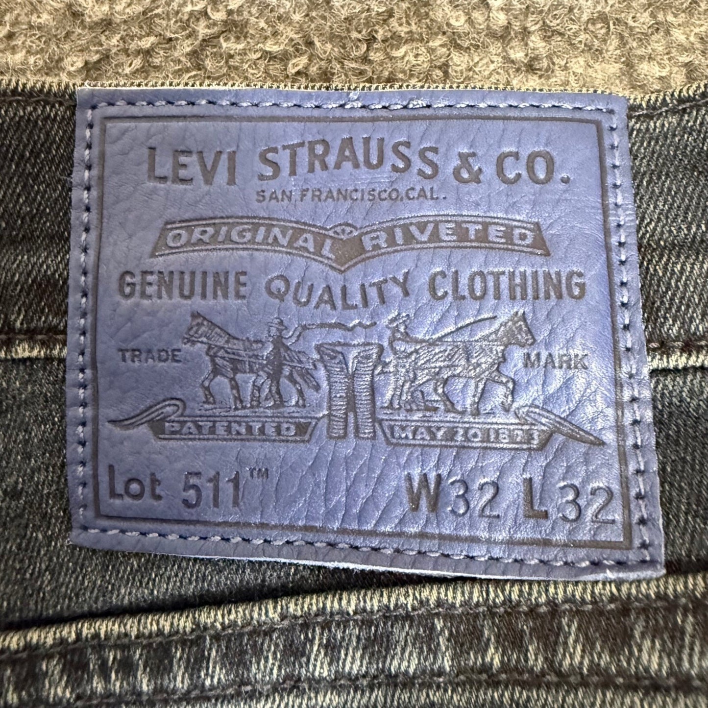 Levi's 511 Big E Jeans Men's 32x32 PSG Paris Saint-Germain Dark Wash Blue Denim