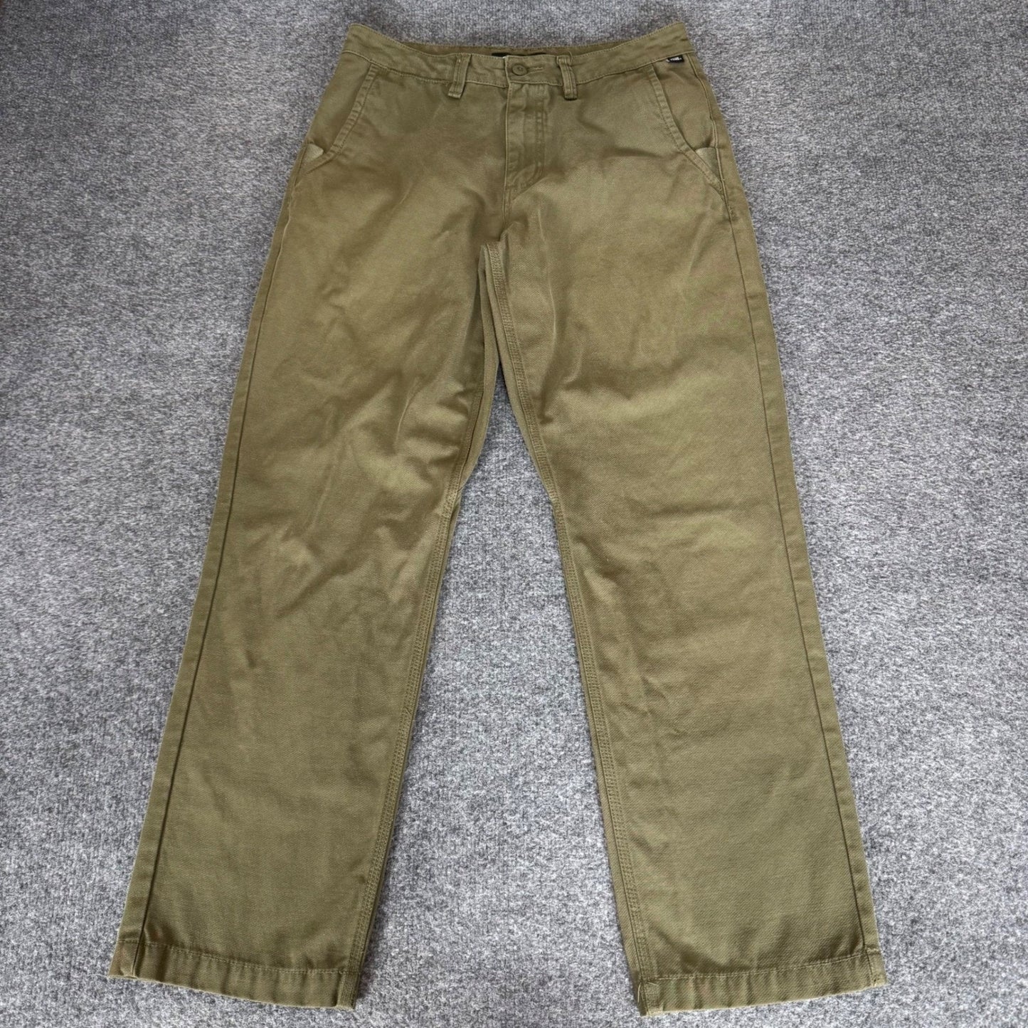 Vans Chino Pants Mens 32x29 Olive Green Skate Casual Straight Leg Cotton Stretch