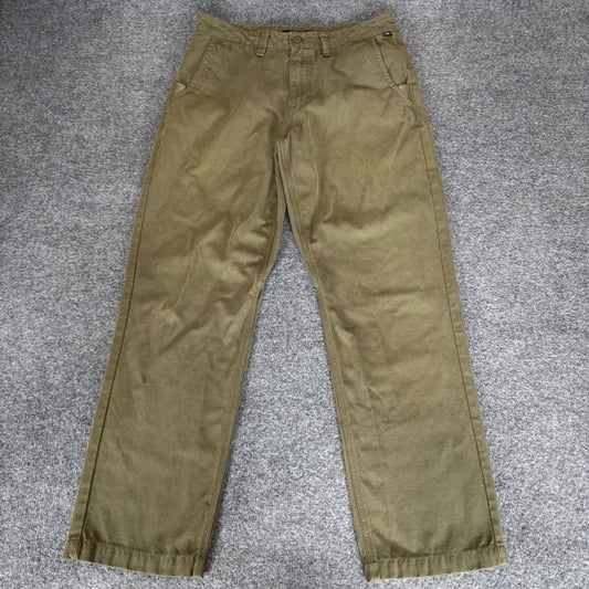 Vans Chino Pants Mens 32x29 Olive Green Skate Casual Straight Leg Cotton Stretch