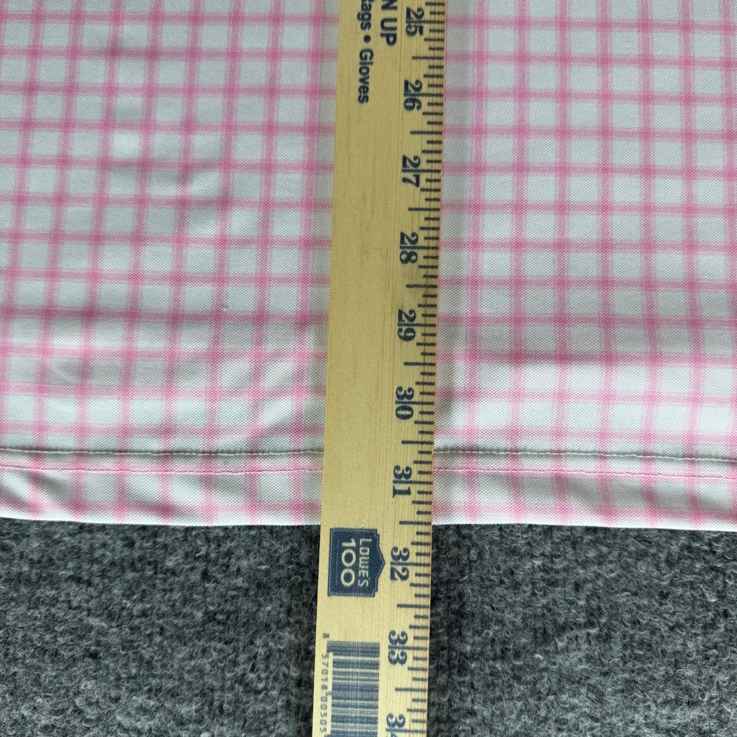 Turtleson Golf Polo Shirt Mens XL Pink Gingham Performance Casual Short Sleeve